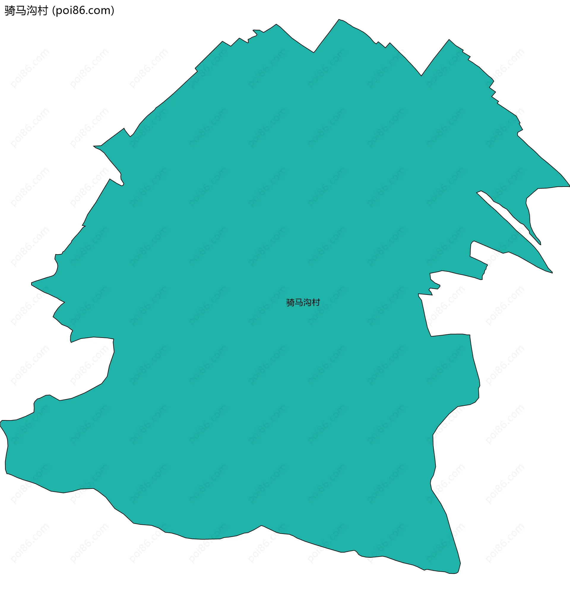 骑马沟村边界地图