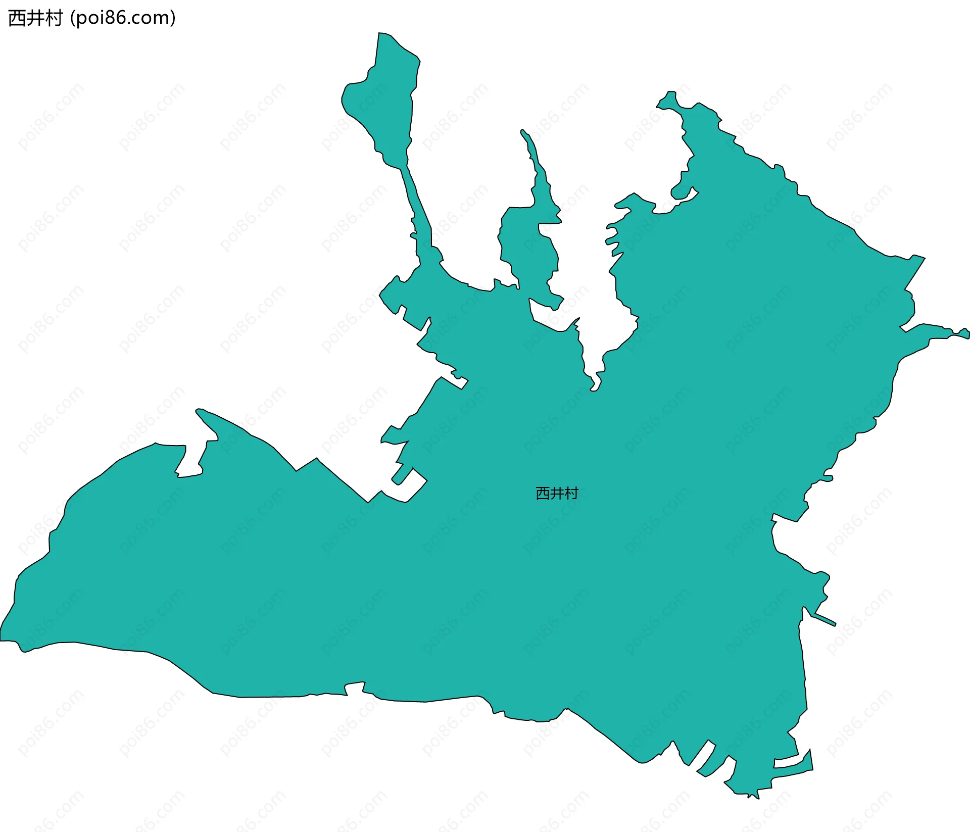 西井村边界地图