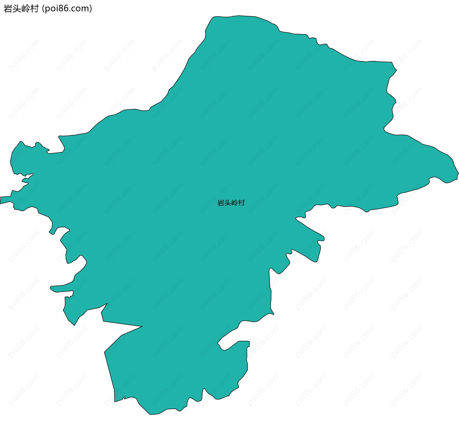 岩头岭村边界地图