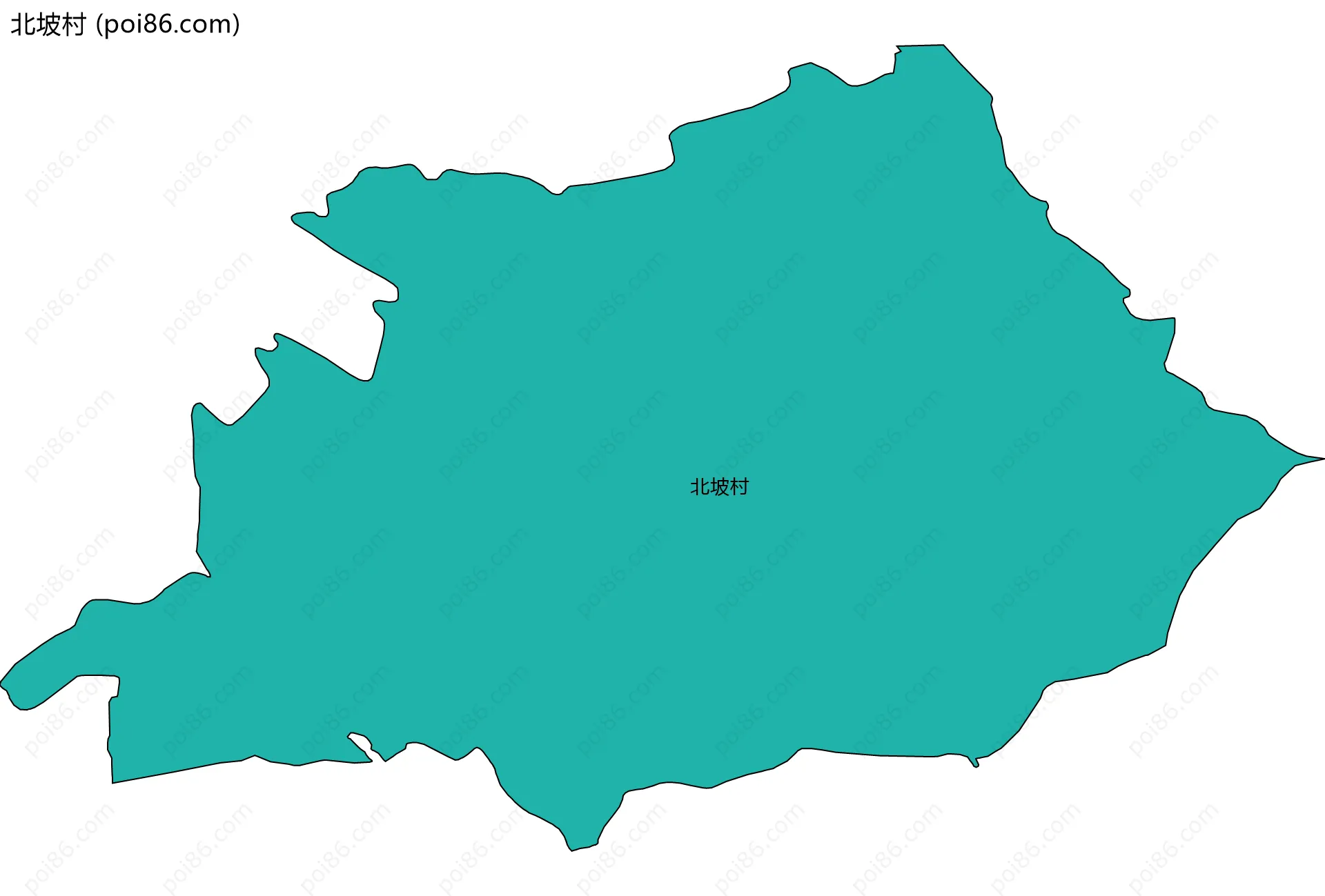 北坡村边界地图