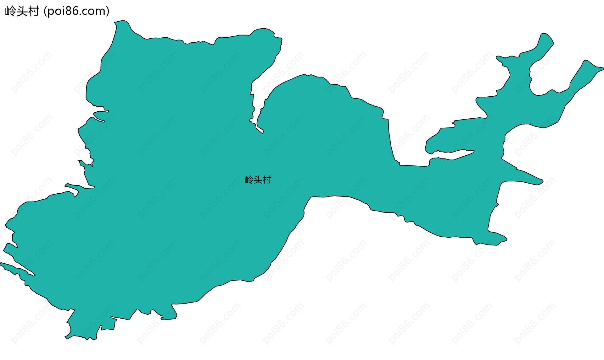 岭头村边界地图
