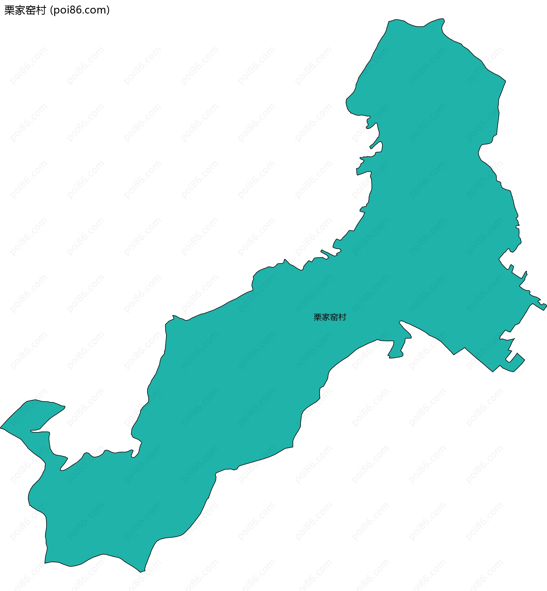 栗家窑村边界地图