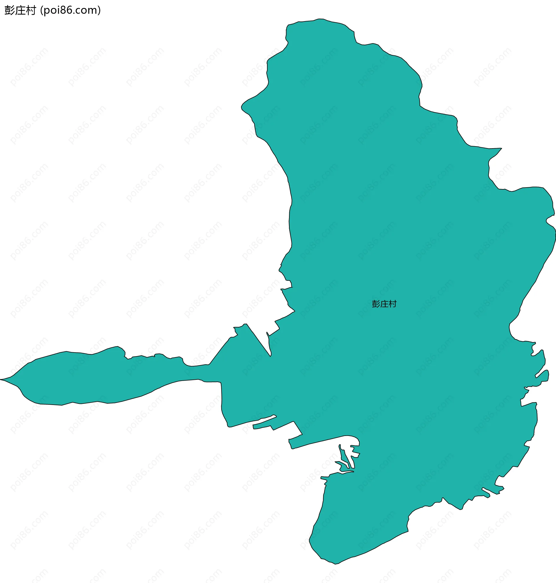 彭庄村边界地图