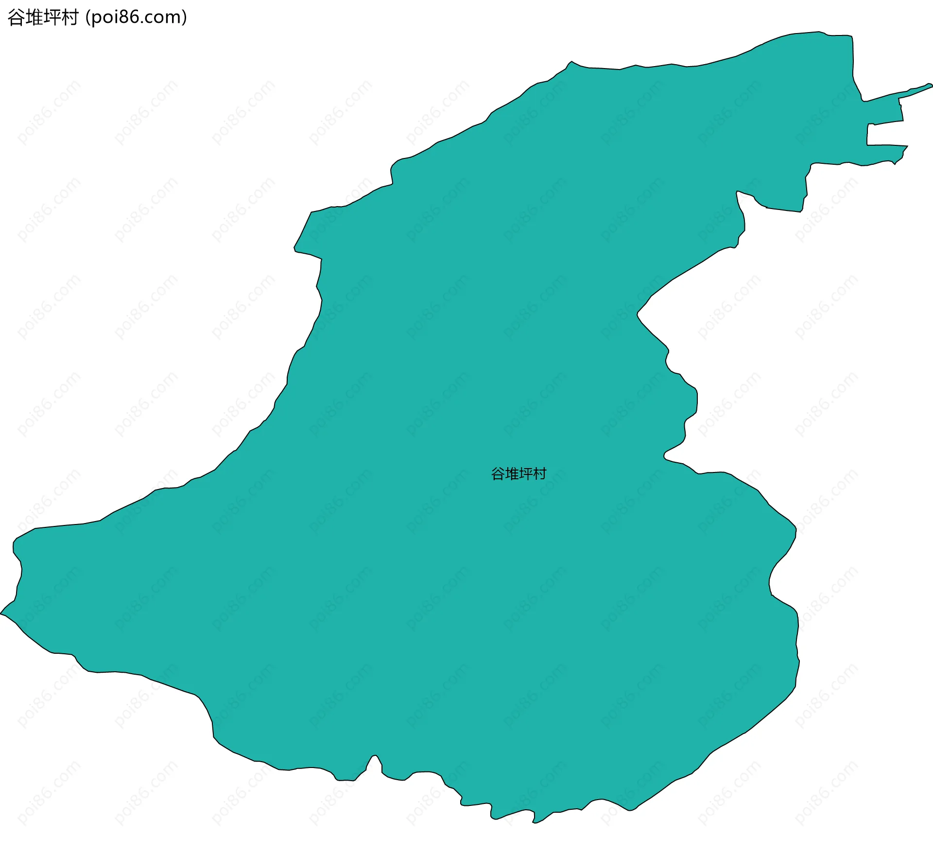 谷堆坪村边界地图
