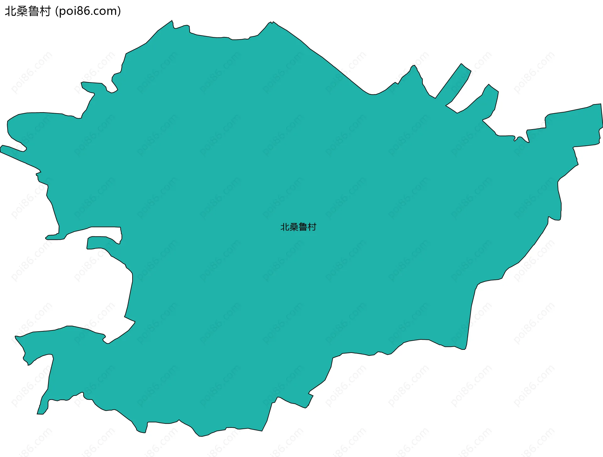 北桑鲁村边界地图