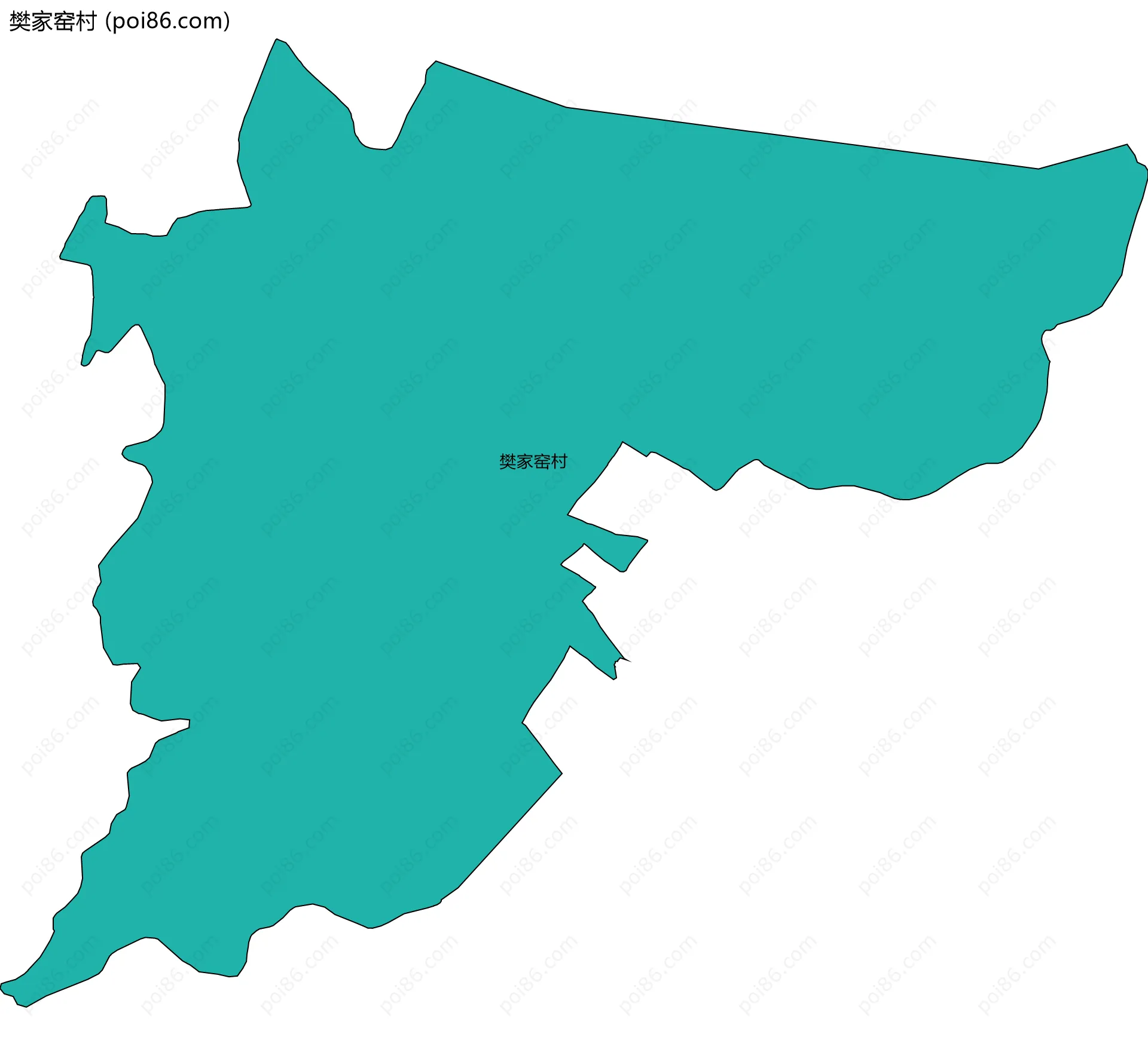 樊家窑村边界地图
