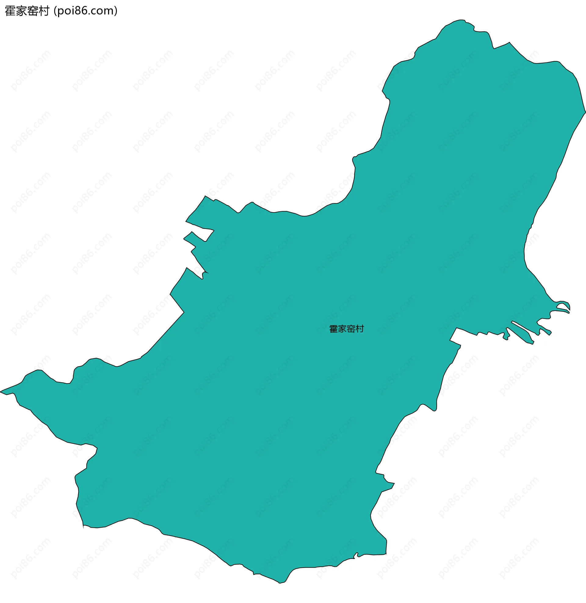 霍家窑村边界地图