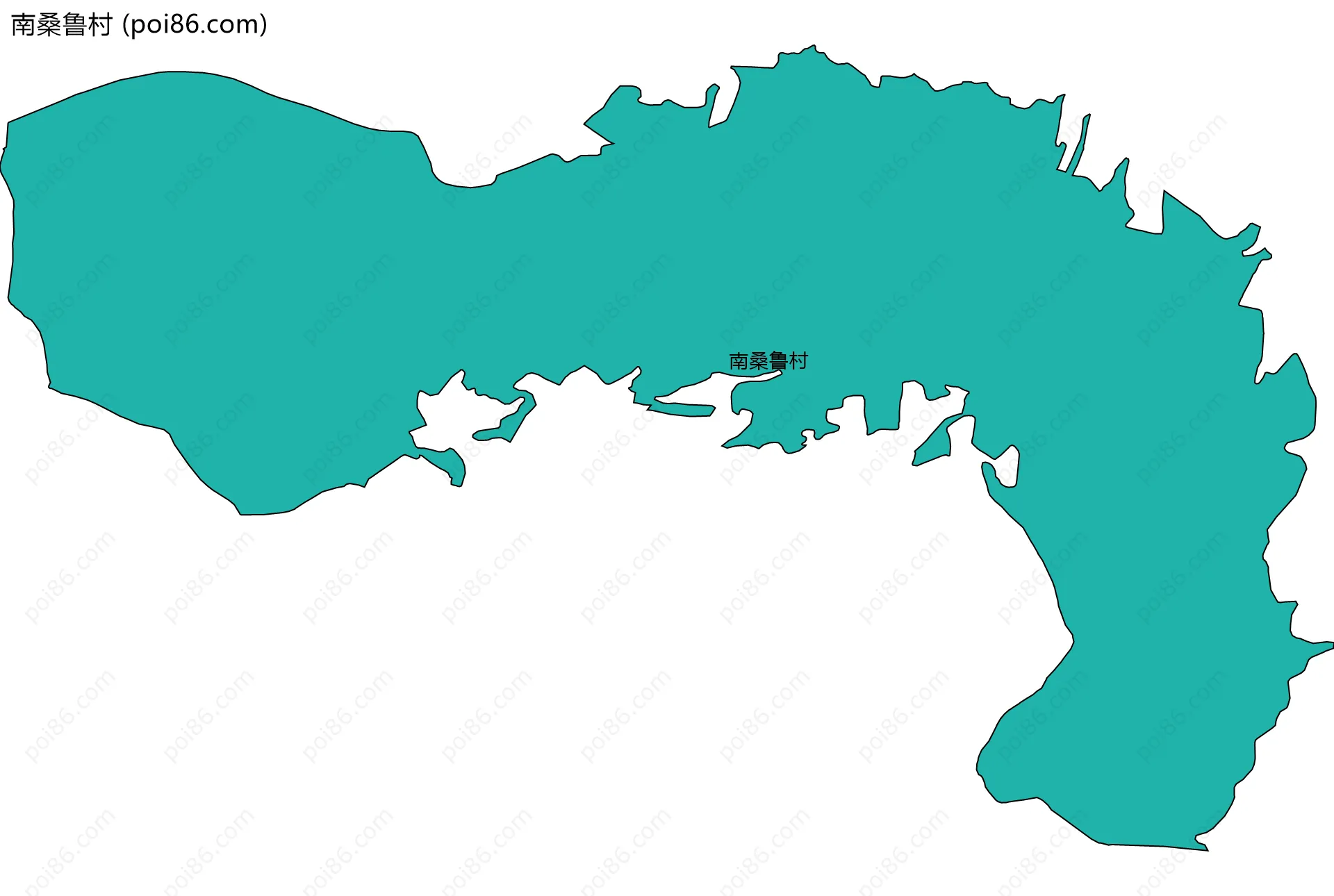 南桑鲁村边界地图