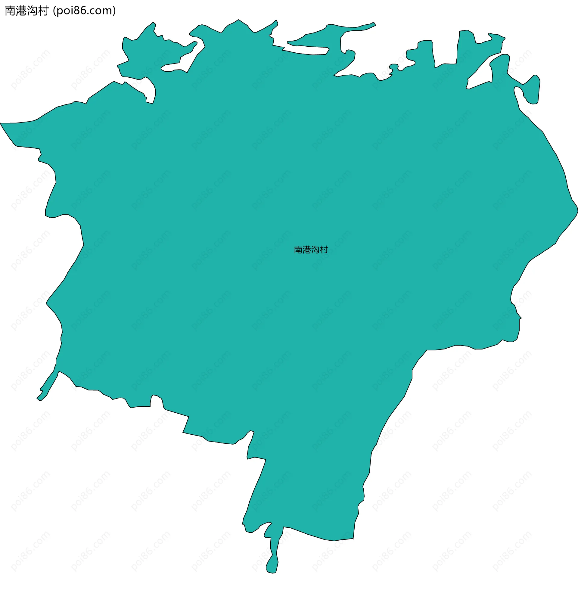 南港沟村边界地图