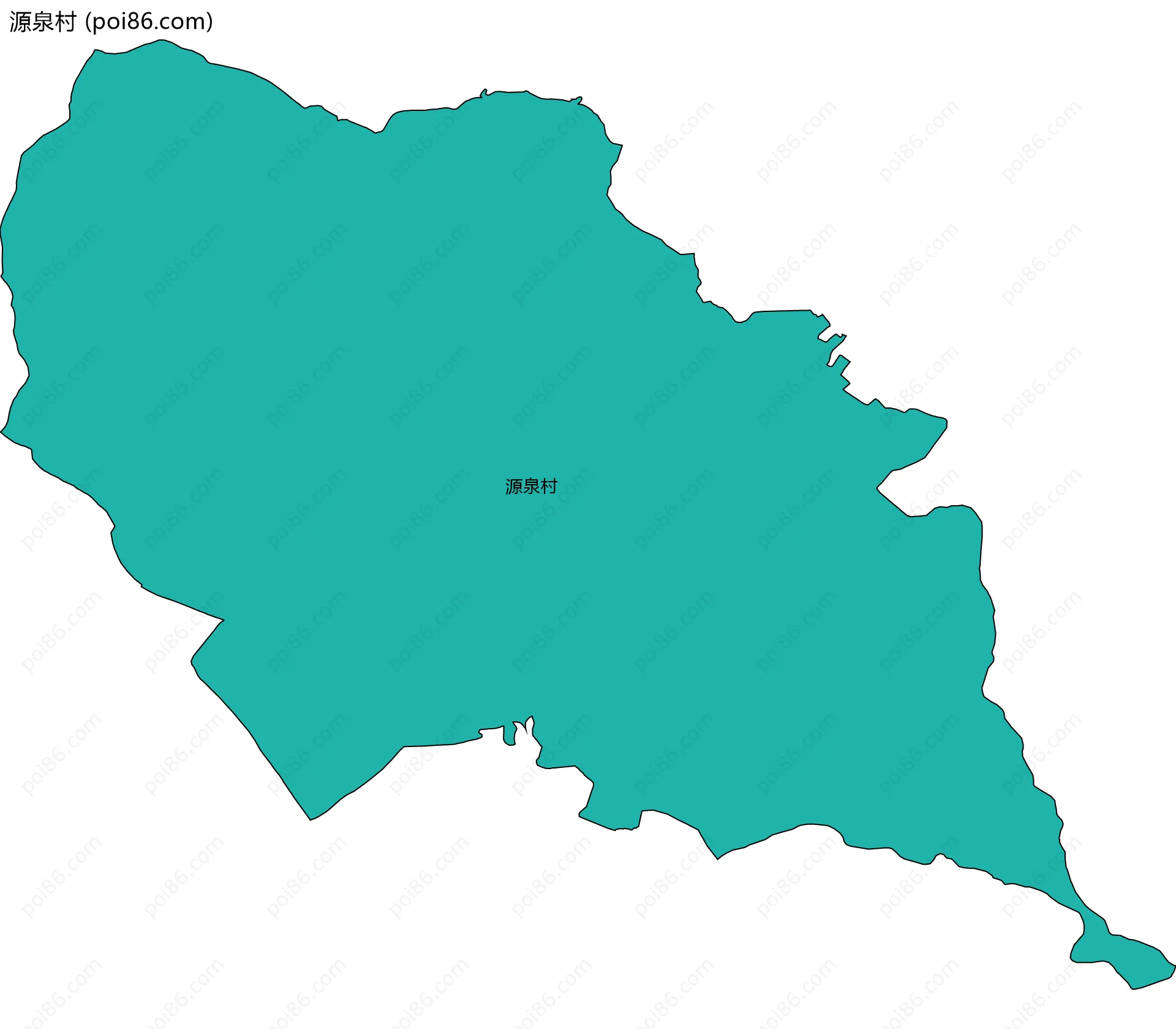 源泉村边界地图