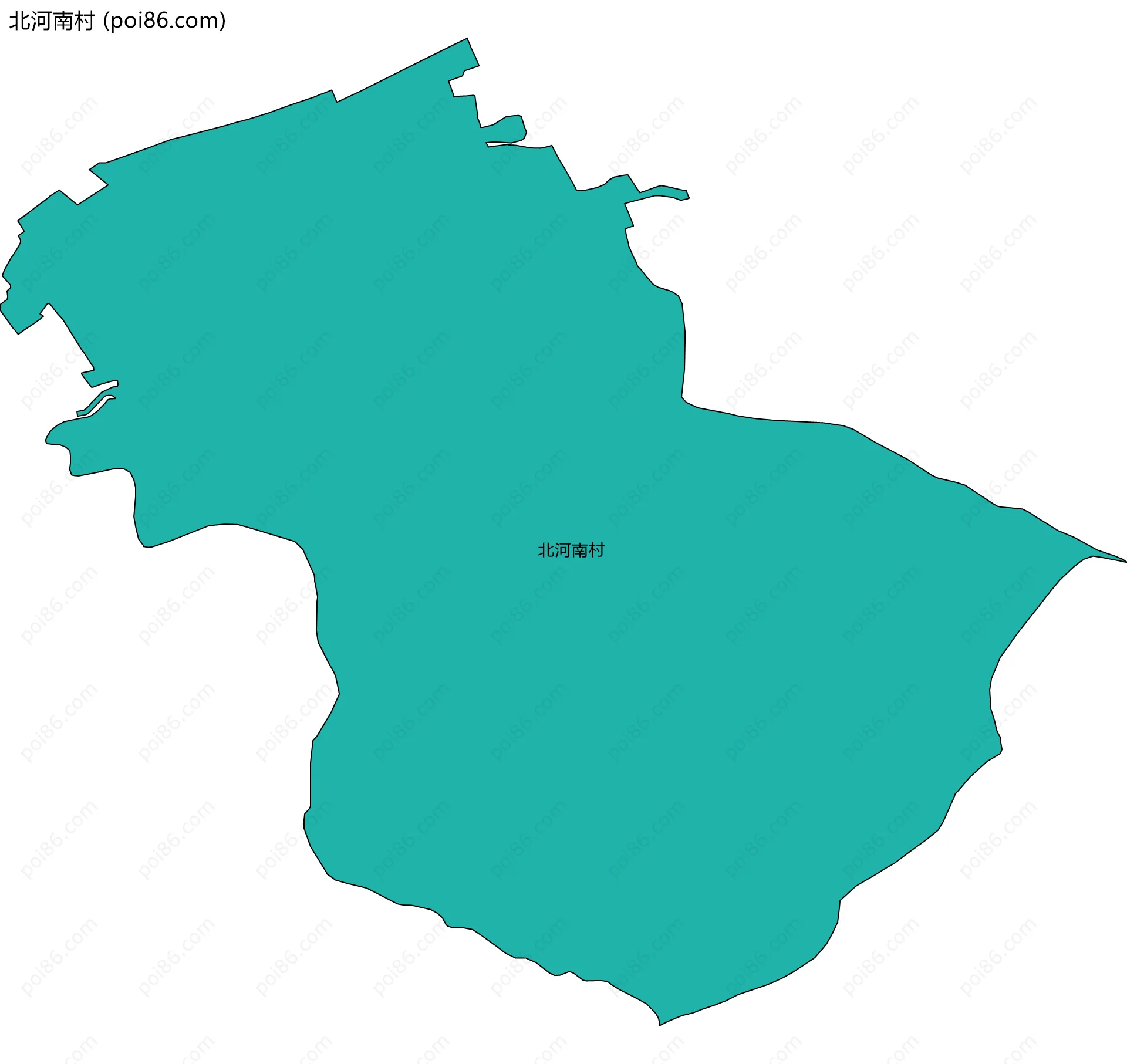 北河南村边界地图