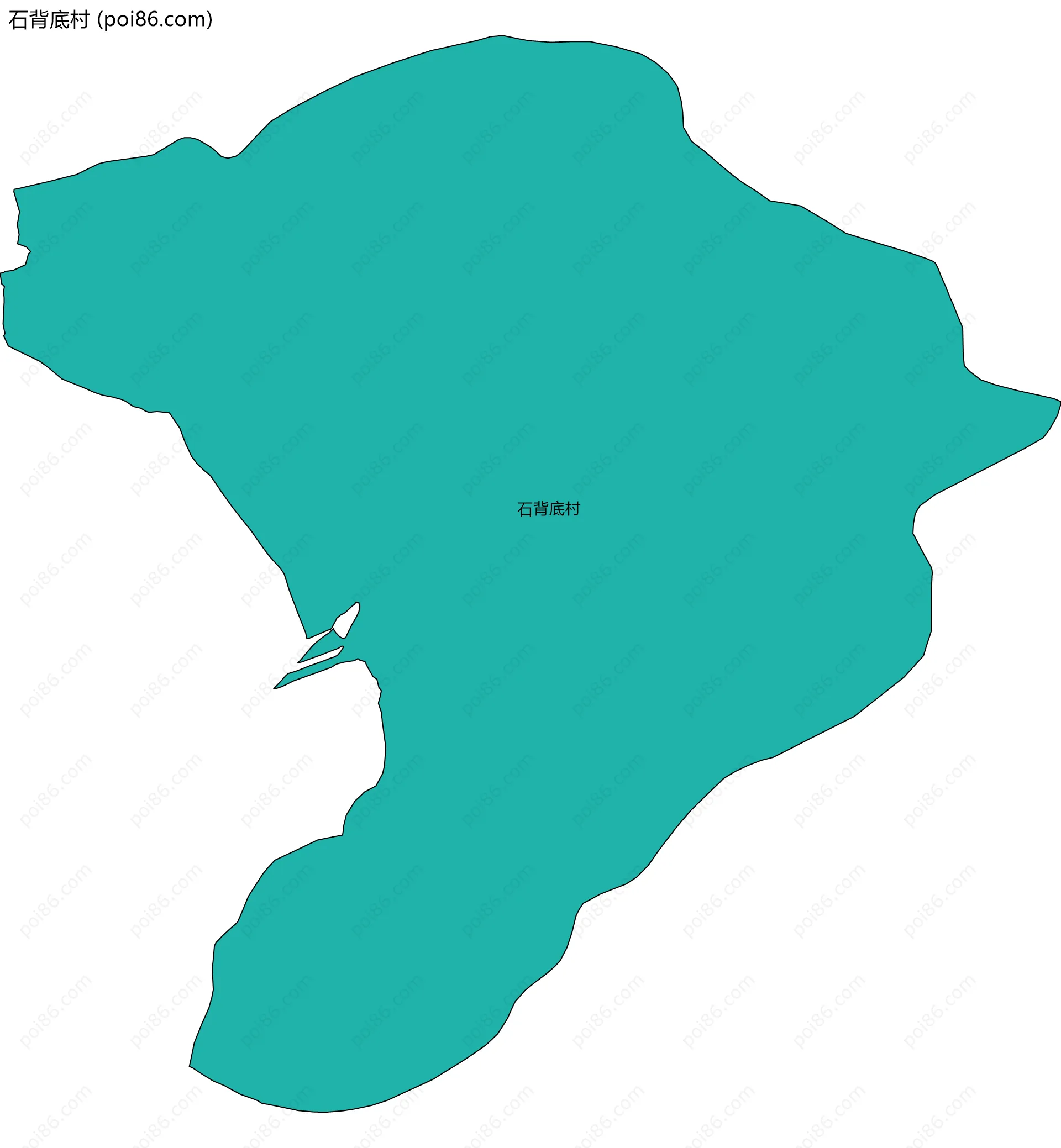 石背底村边界地图