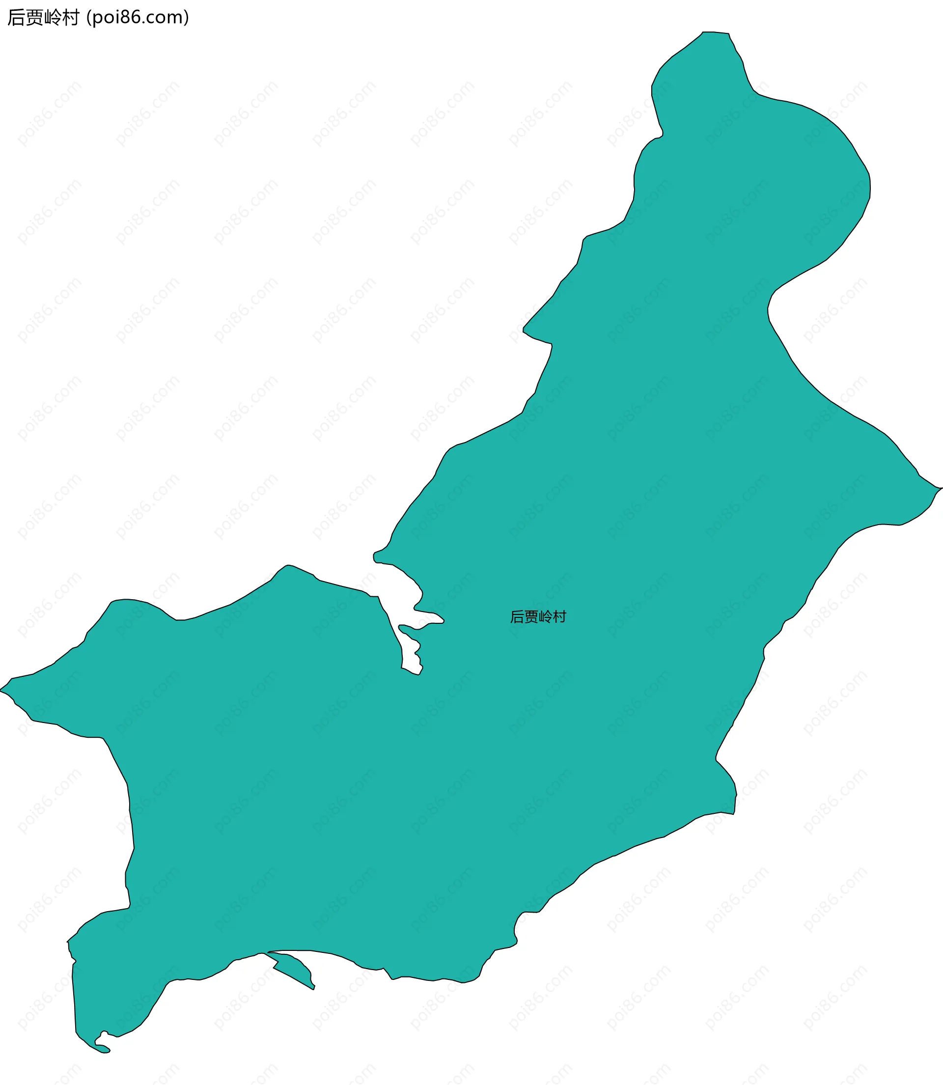 后贾岭村边界地图