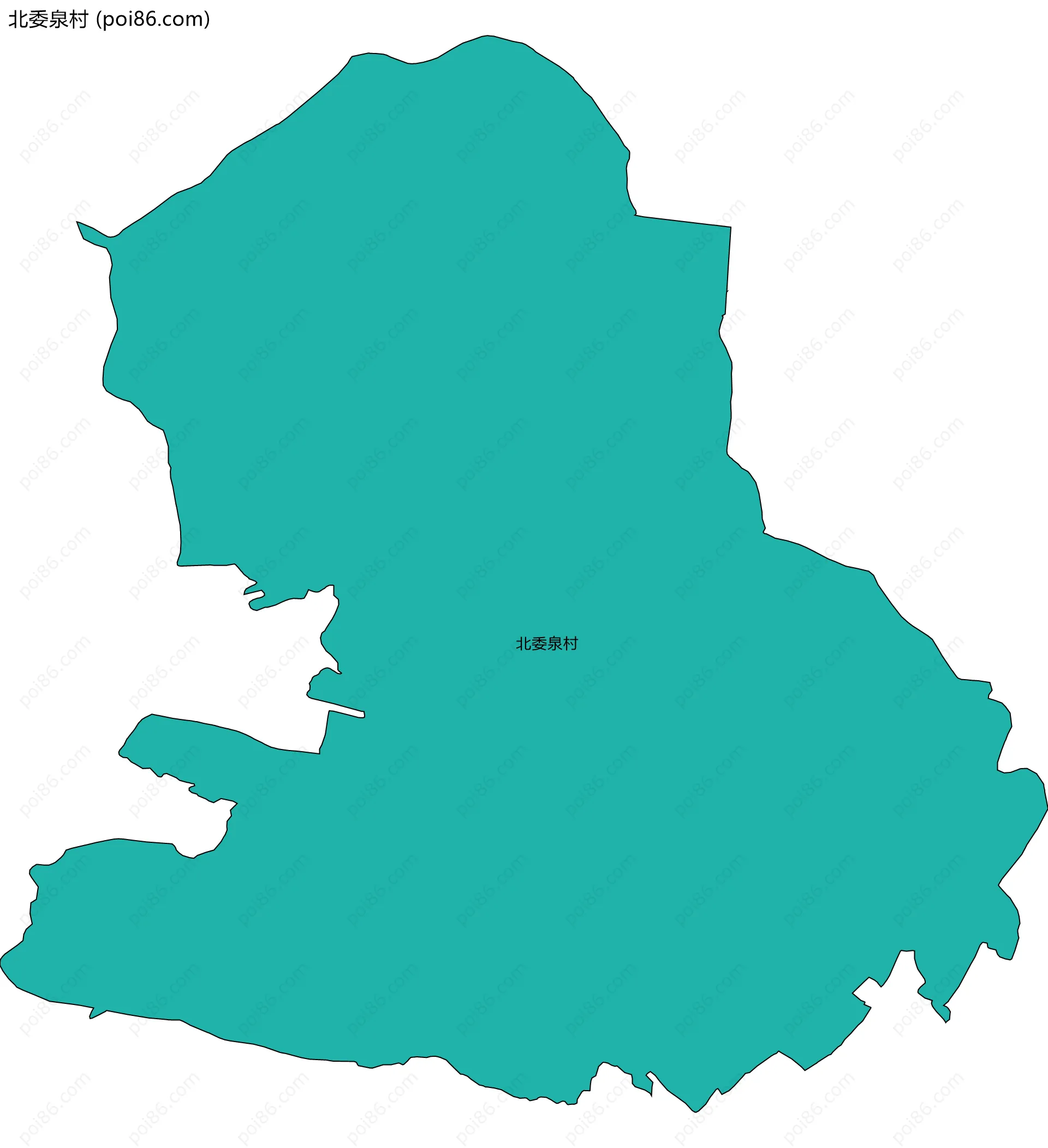 北委泉村边界地图