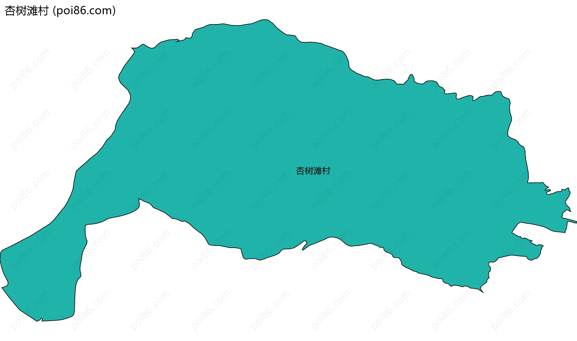 杏树滩村边界地图