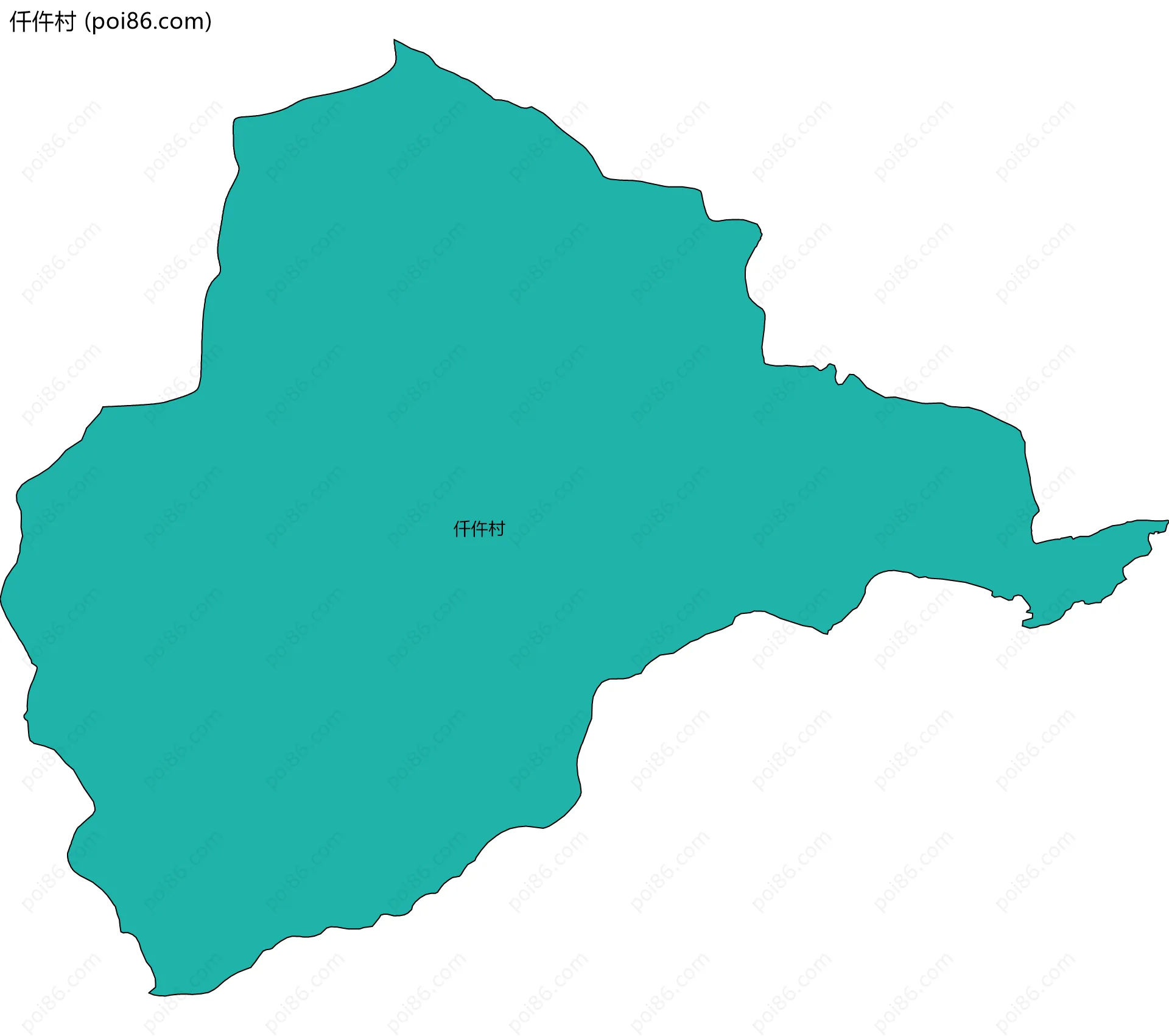 仟仵村边界地图