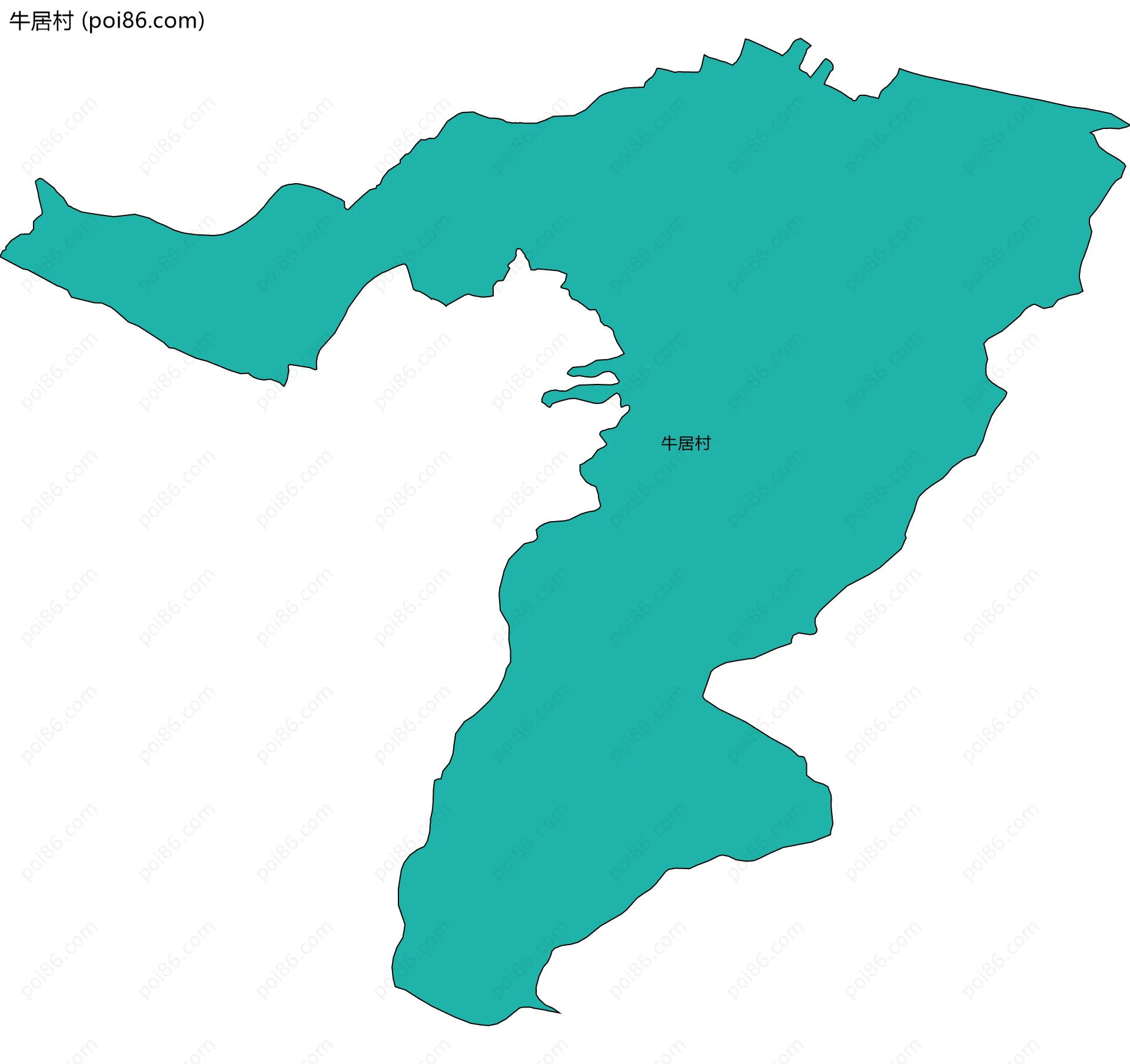 牛居村边界地图