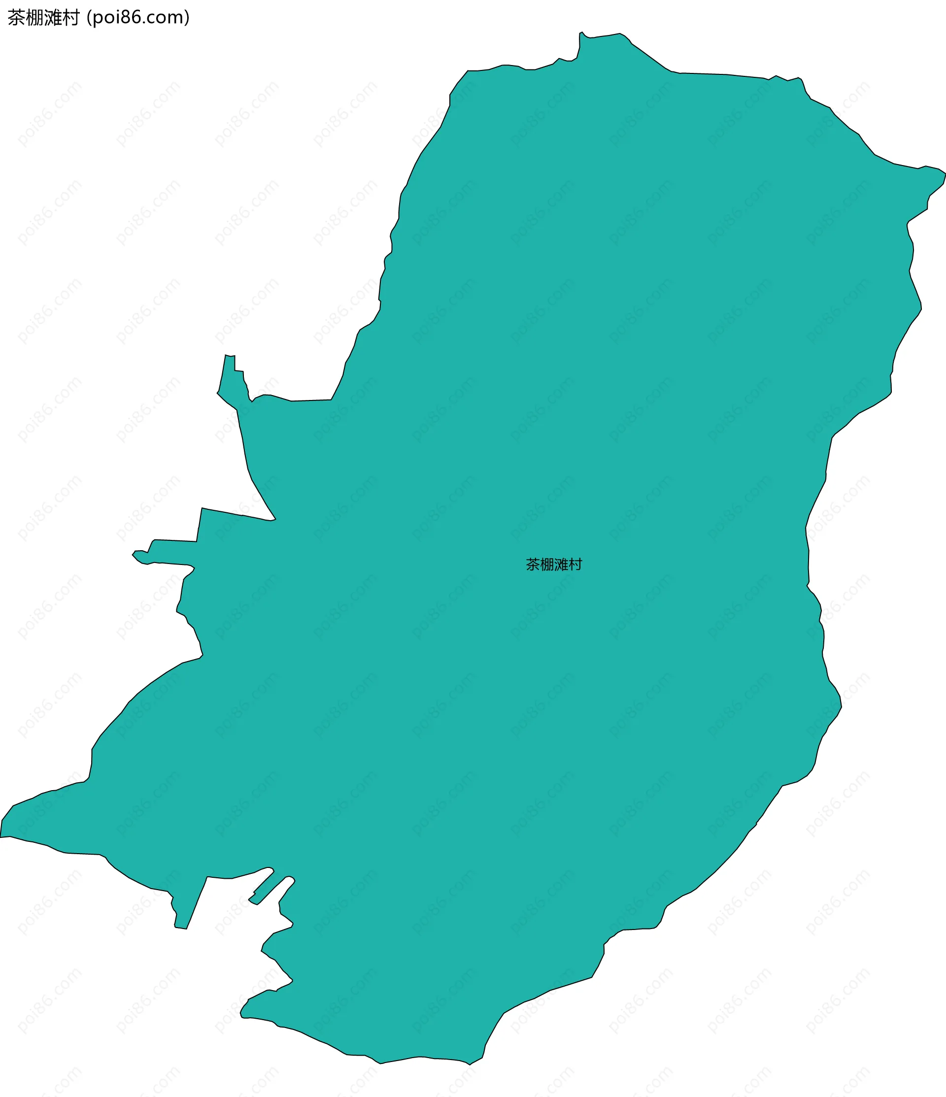 茶棚滩村边界地图