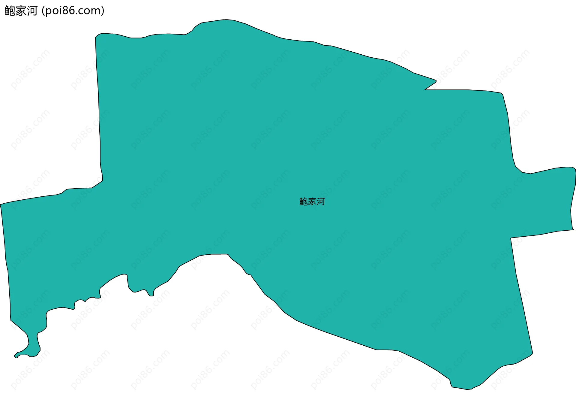 鲍家河边界地图