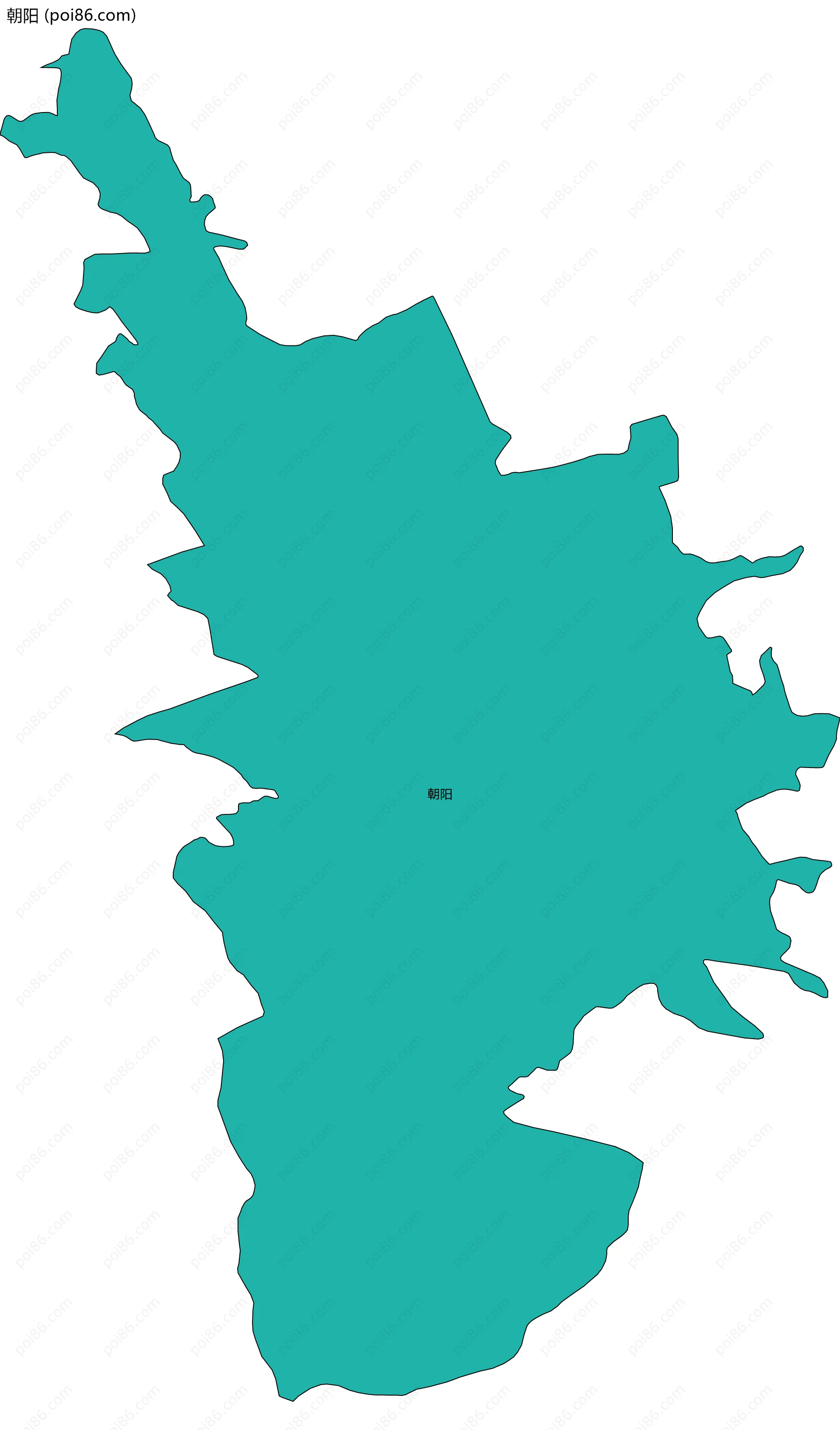 朝阳边界地图