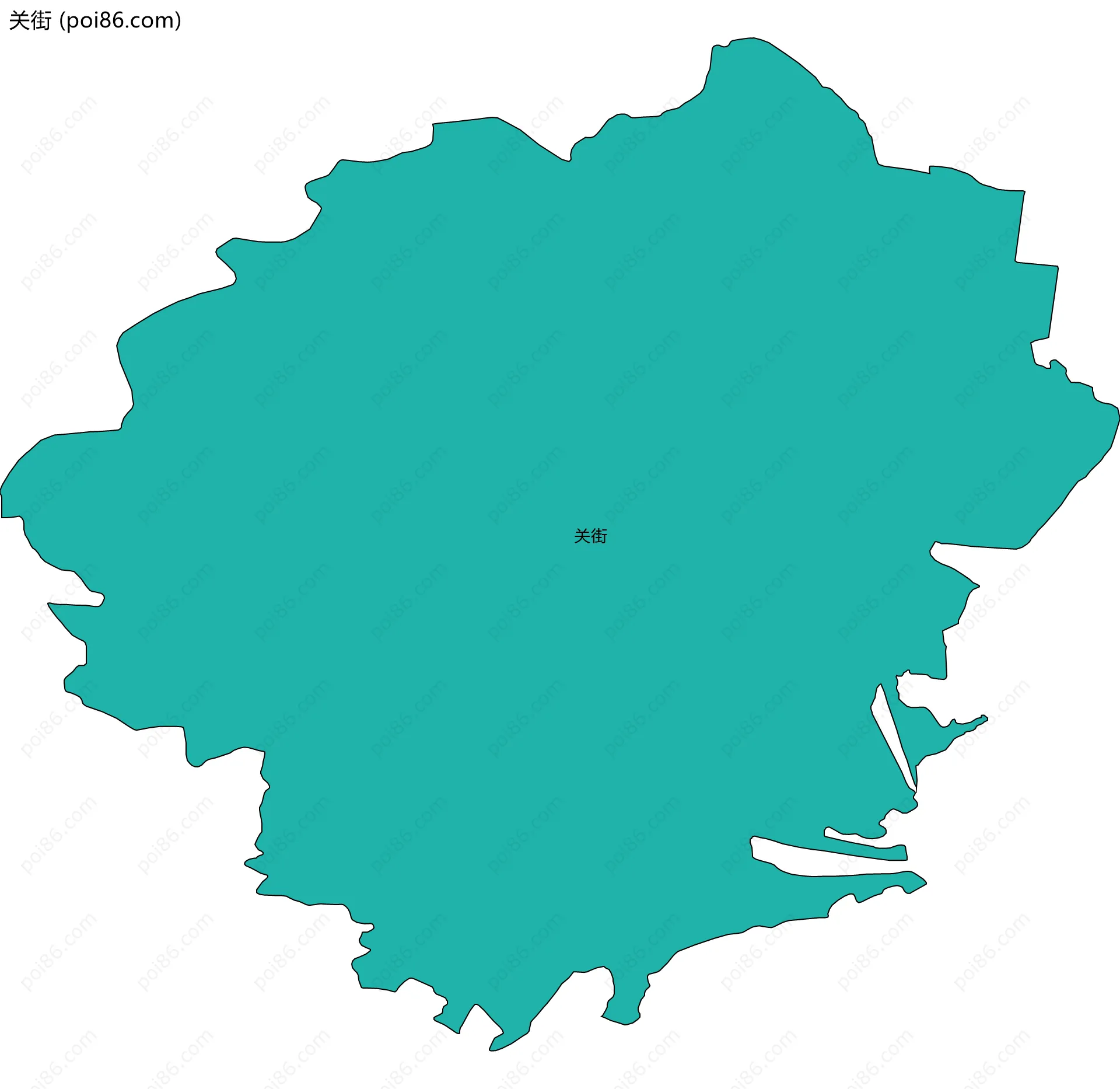 关街边界地图