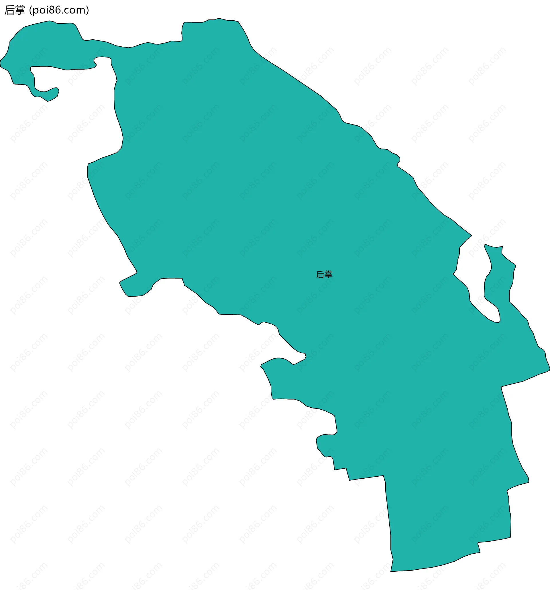 后掌边界地图