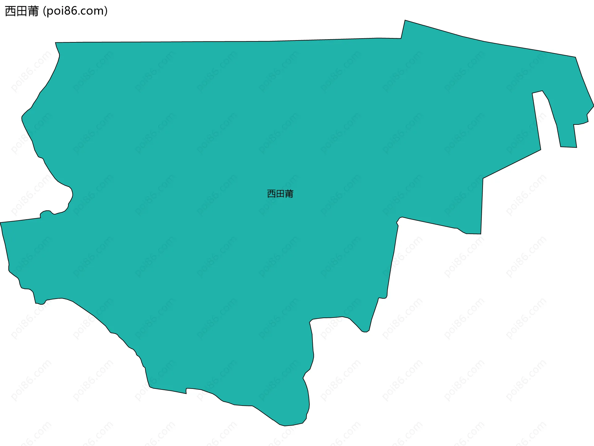 西田莆边界地图