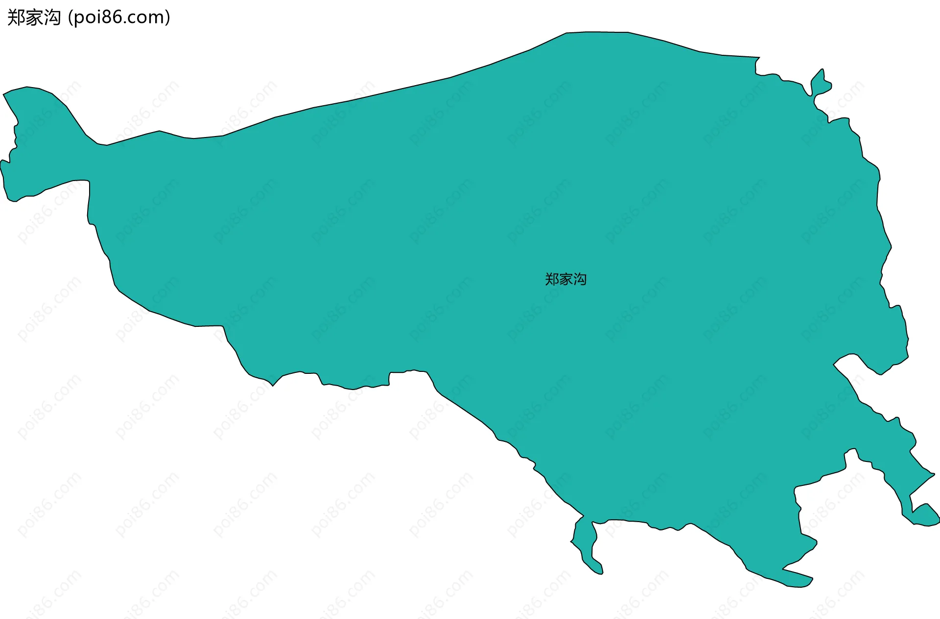 郑家沟边界地图