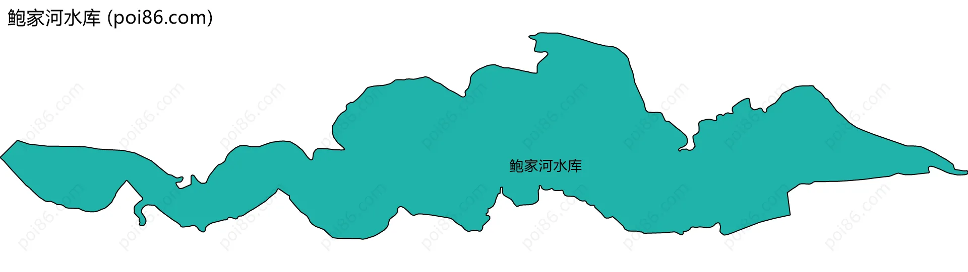 鲍家河水库边界地图