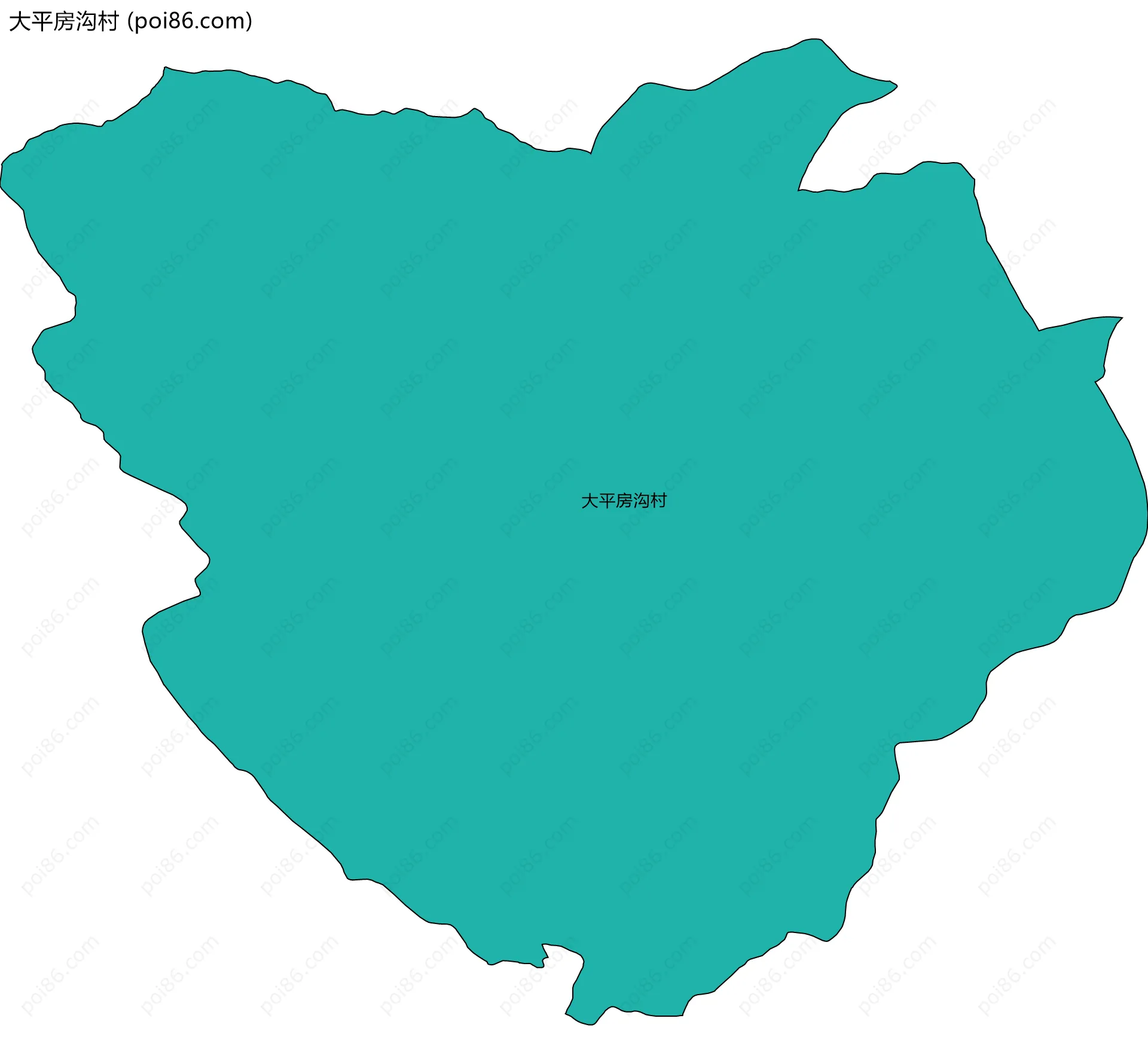 大平房沟村边界地图