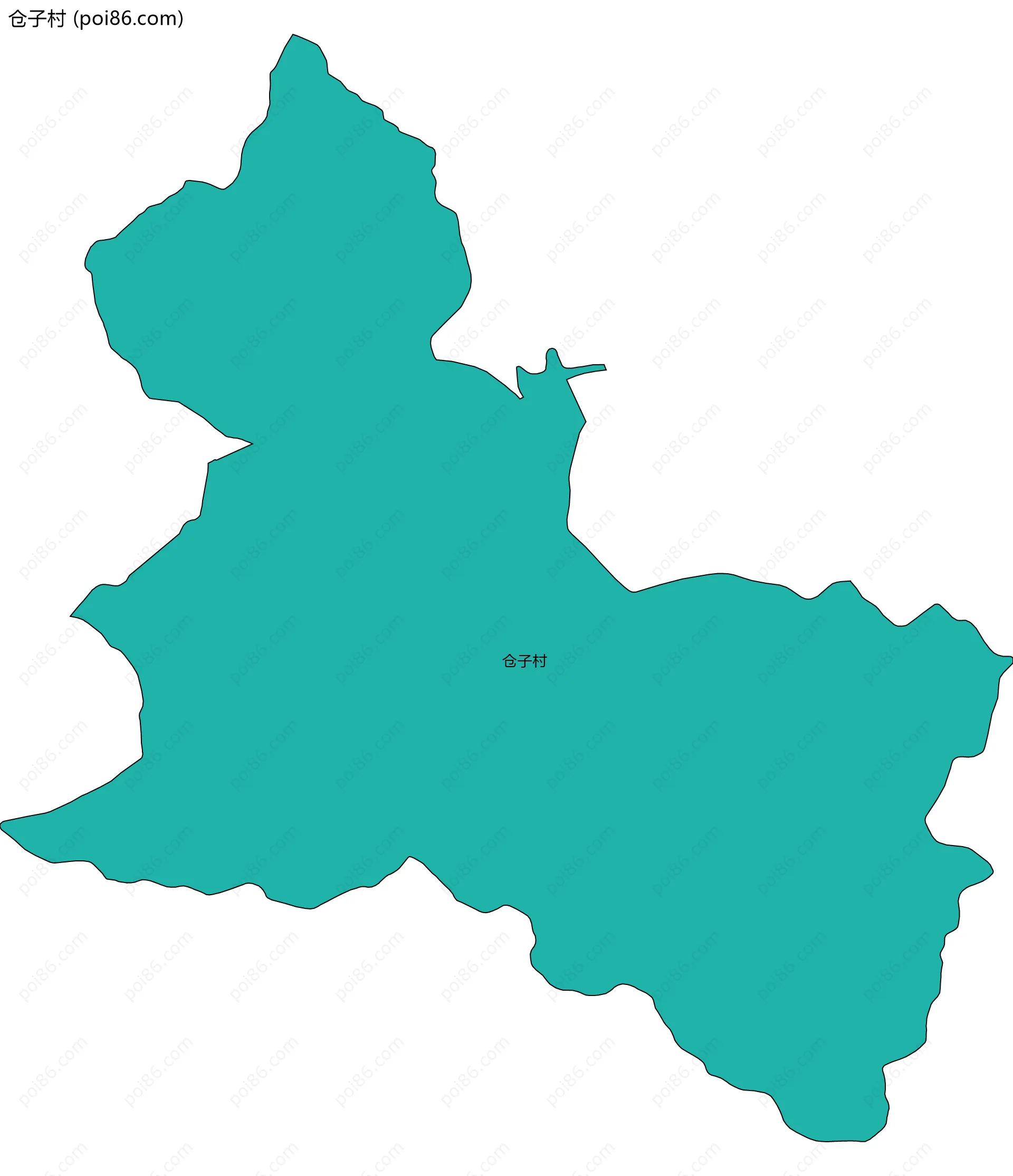 仓子村边界地图