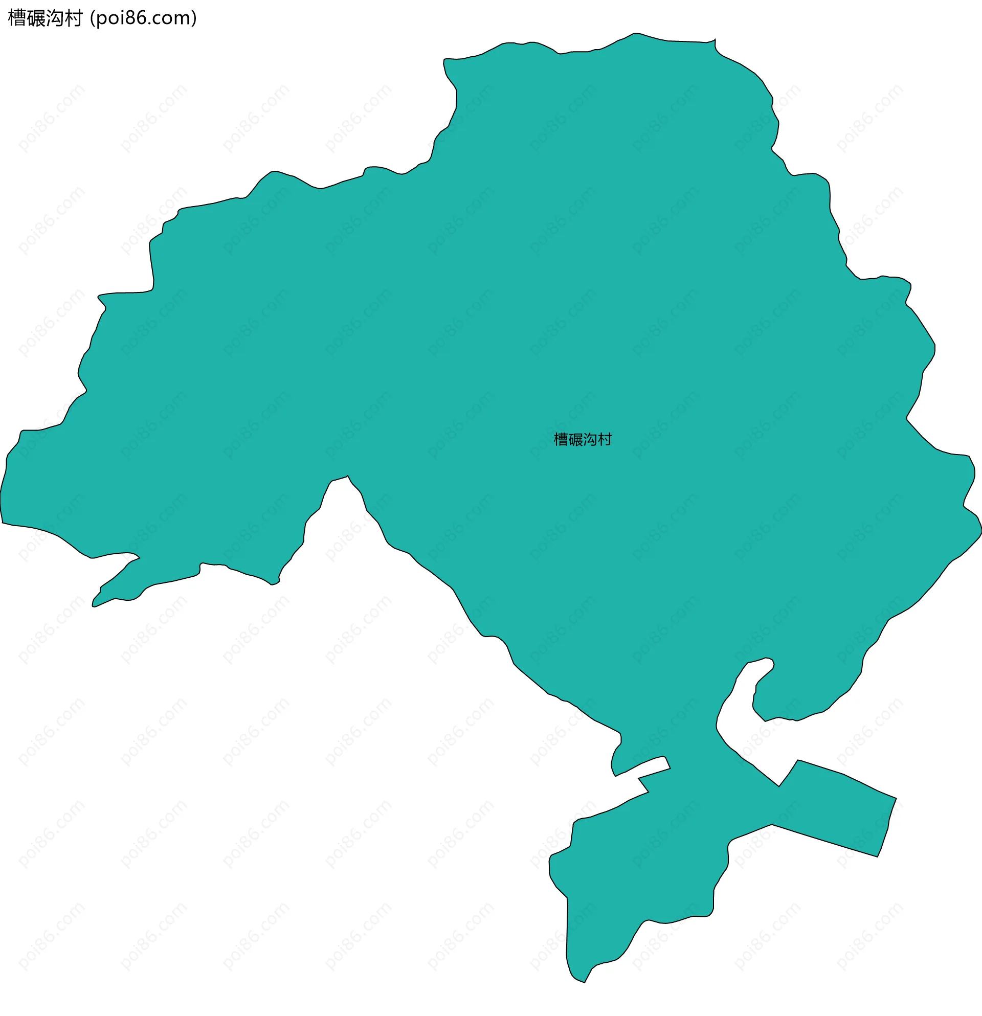 槽碾沟村边界地图