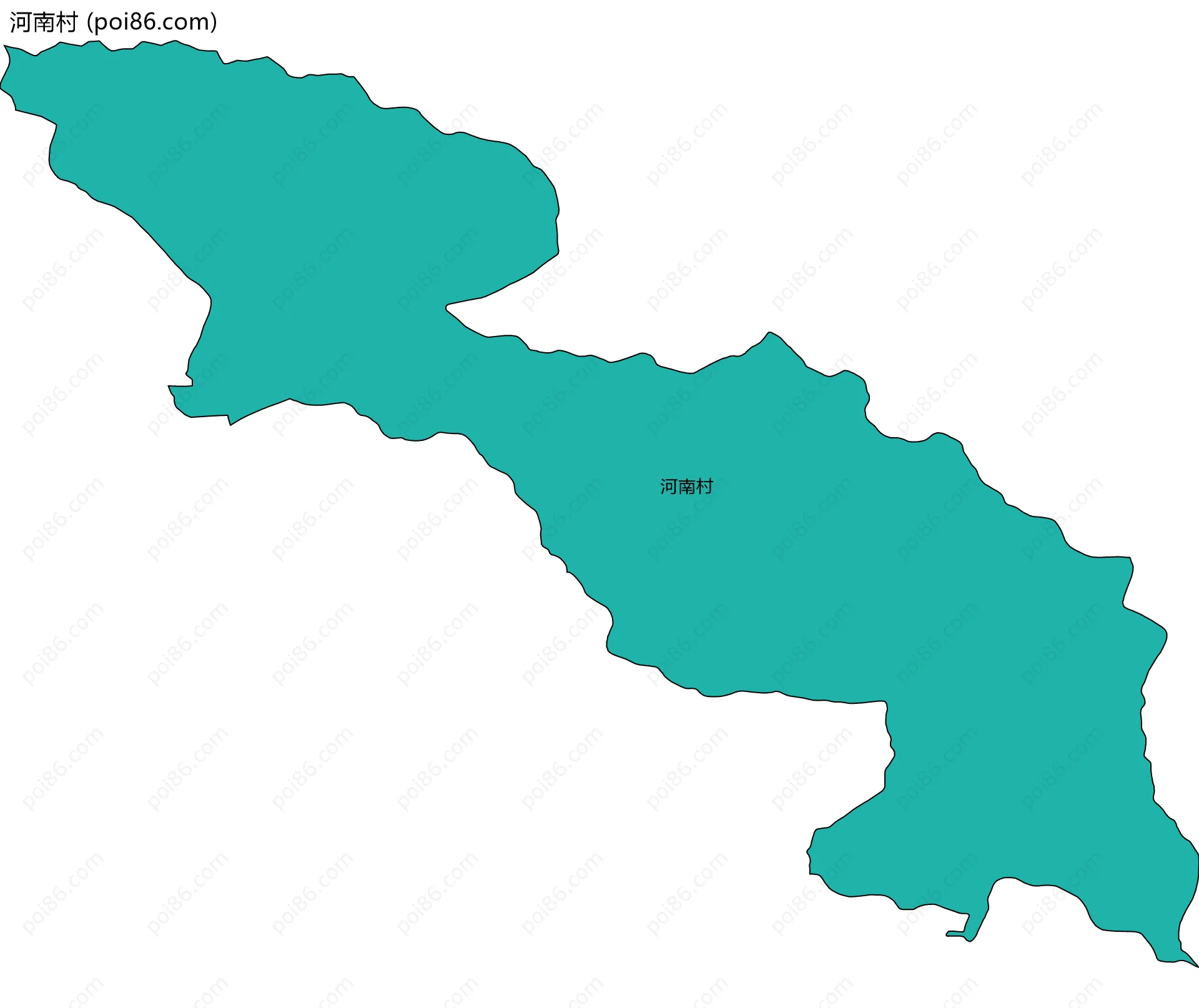 河南村边界地图