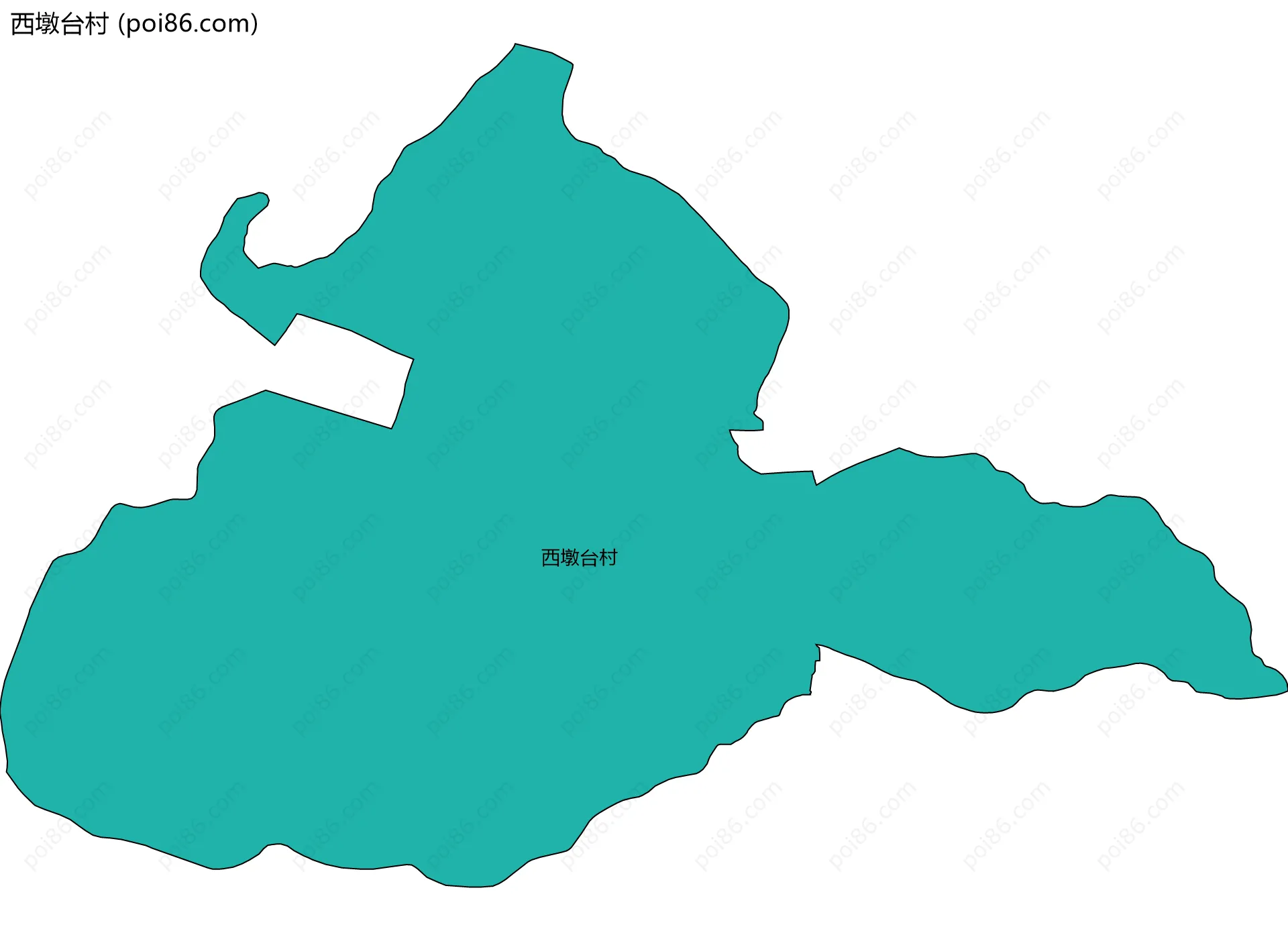 西墩台村边界地图