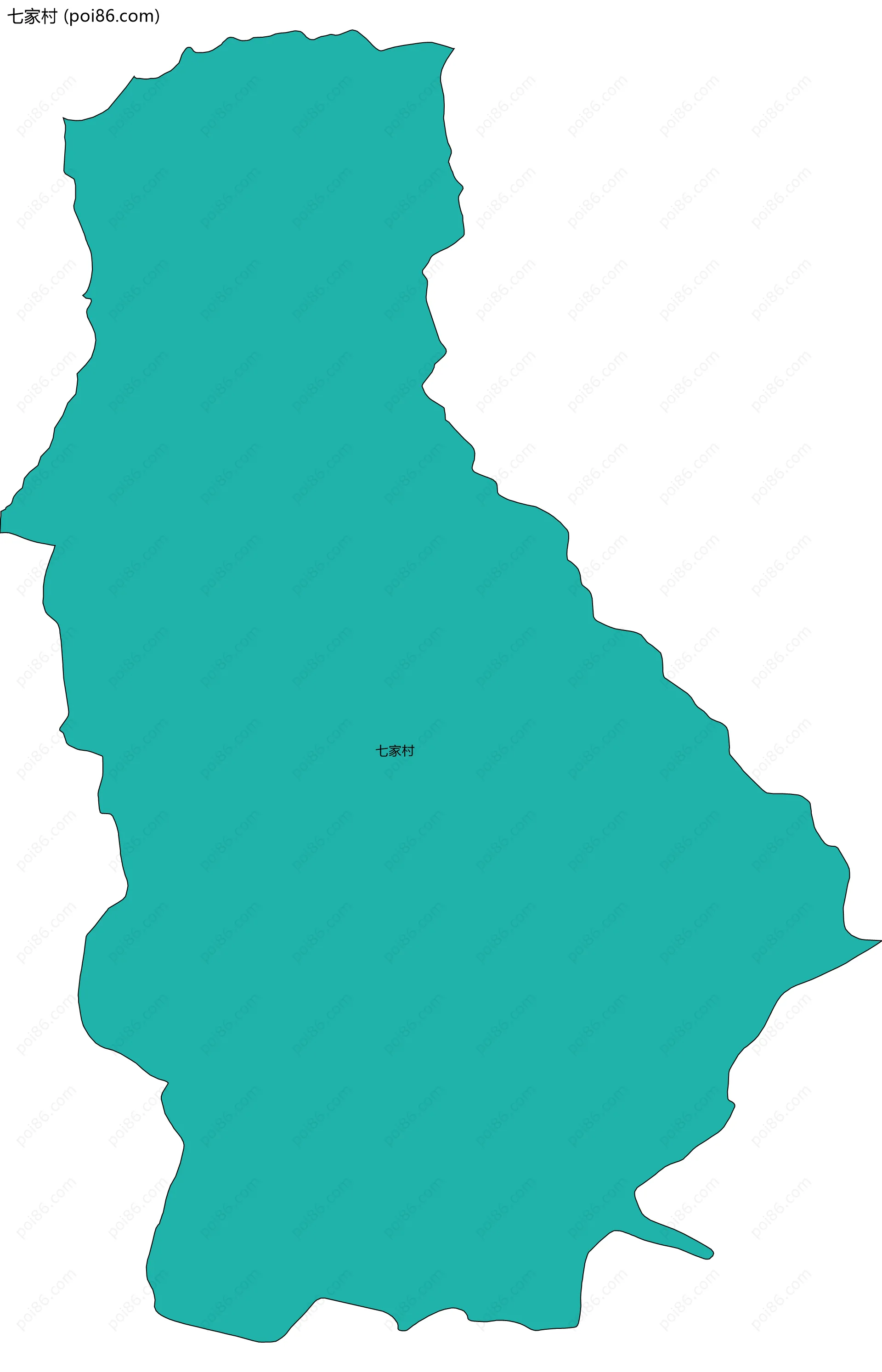 七家村边界地图