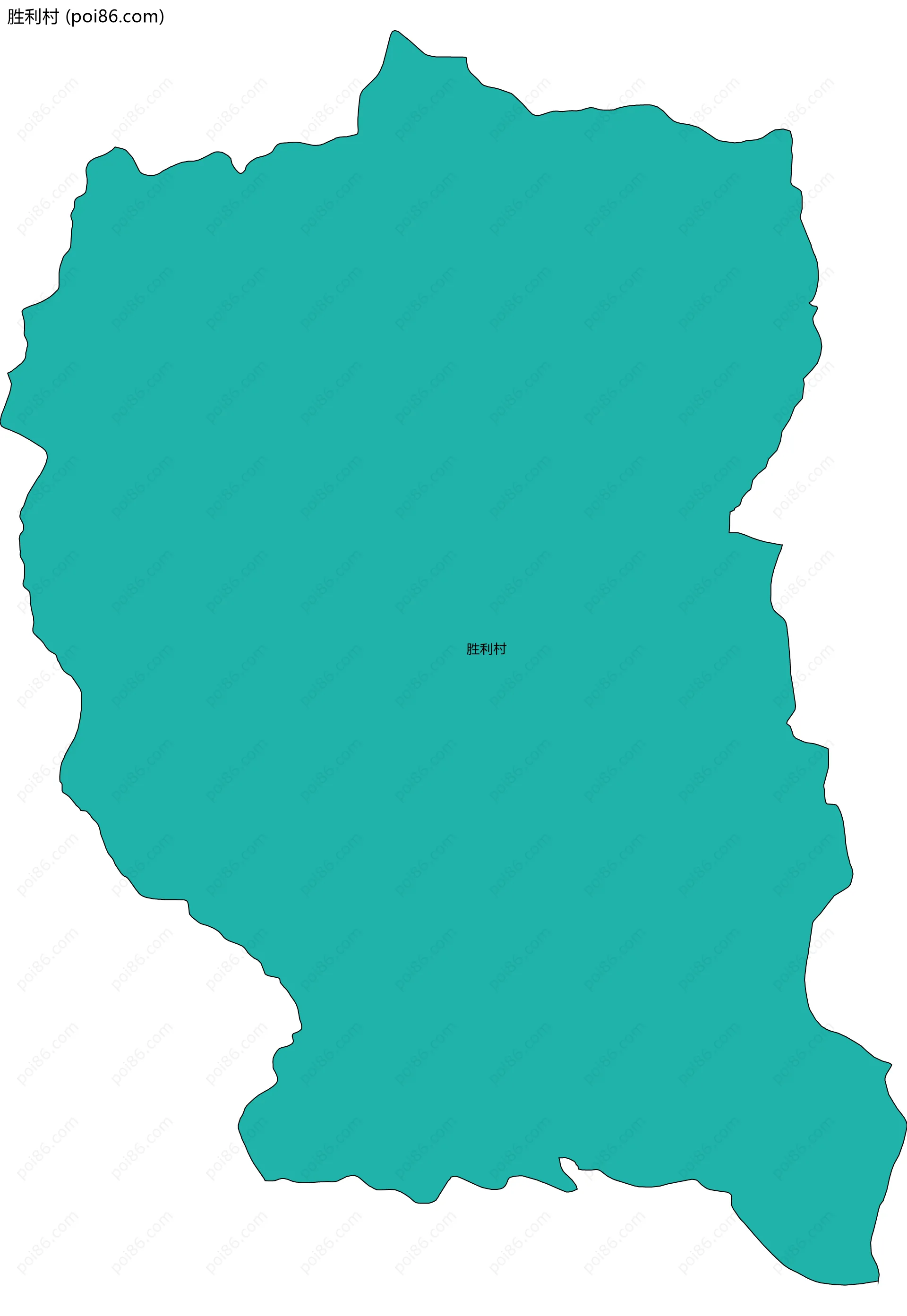胜利村边界地图
