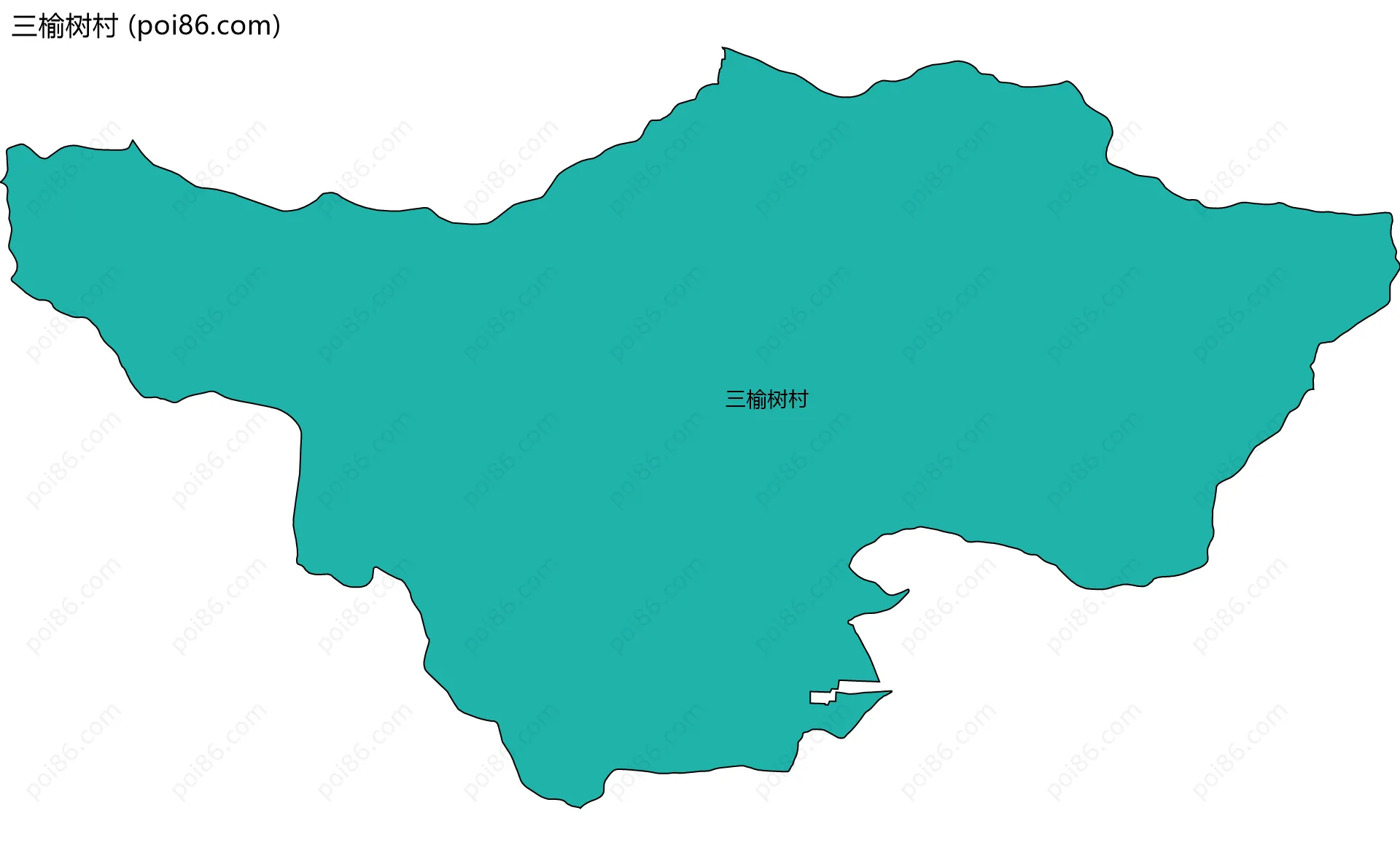 三榆树村边界地图