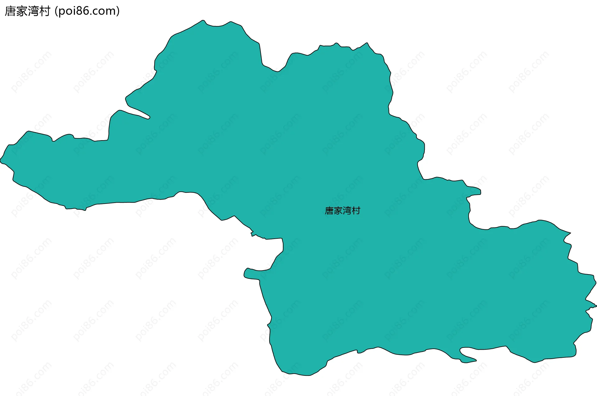 唐家湾村边界地图