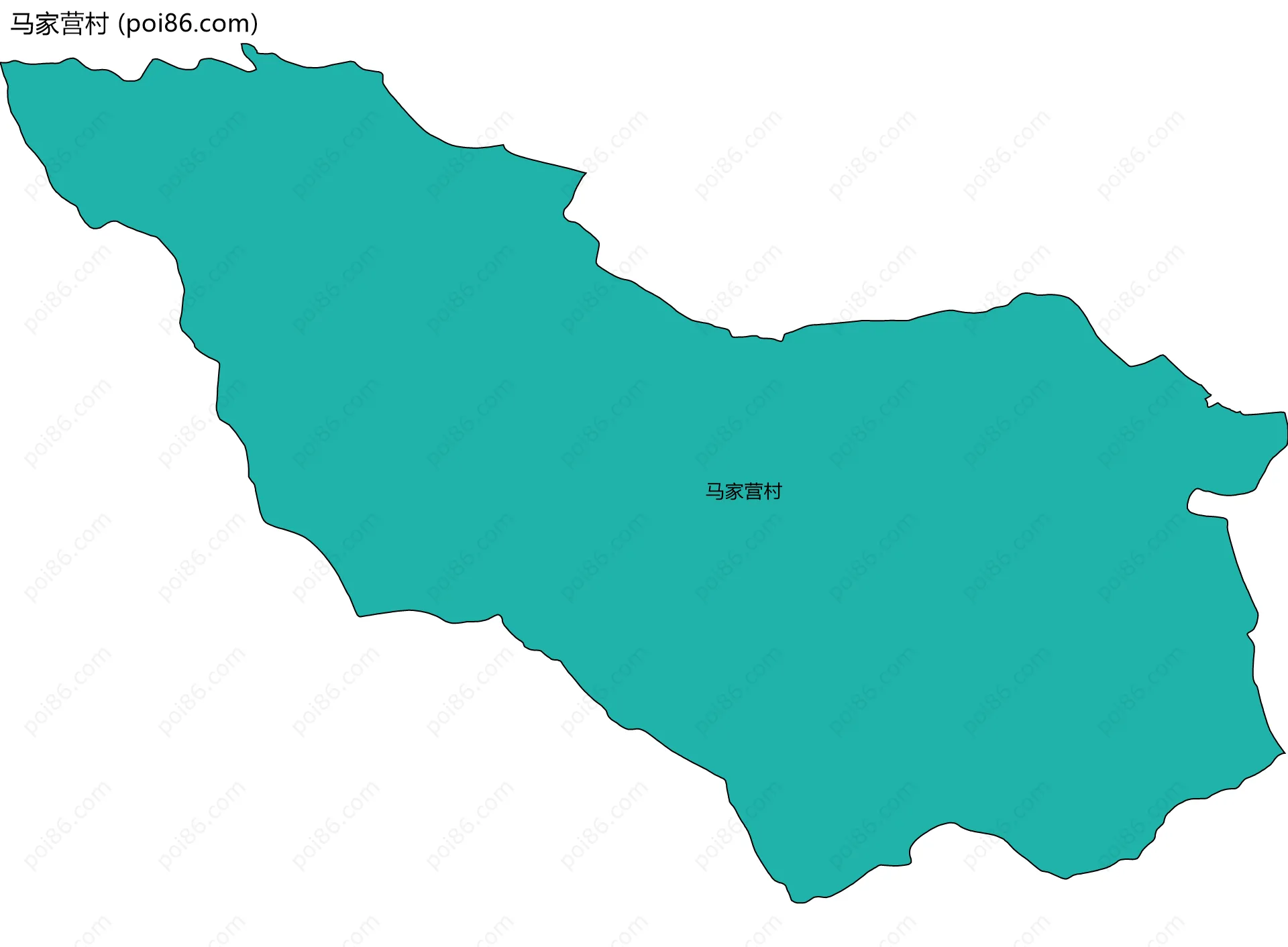 马家营村边界地图