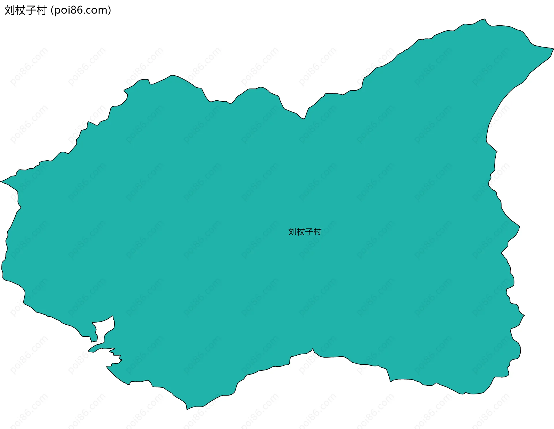 刘杖子村边界地图