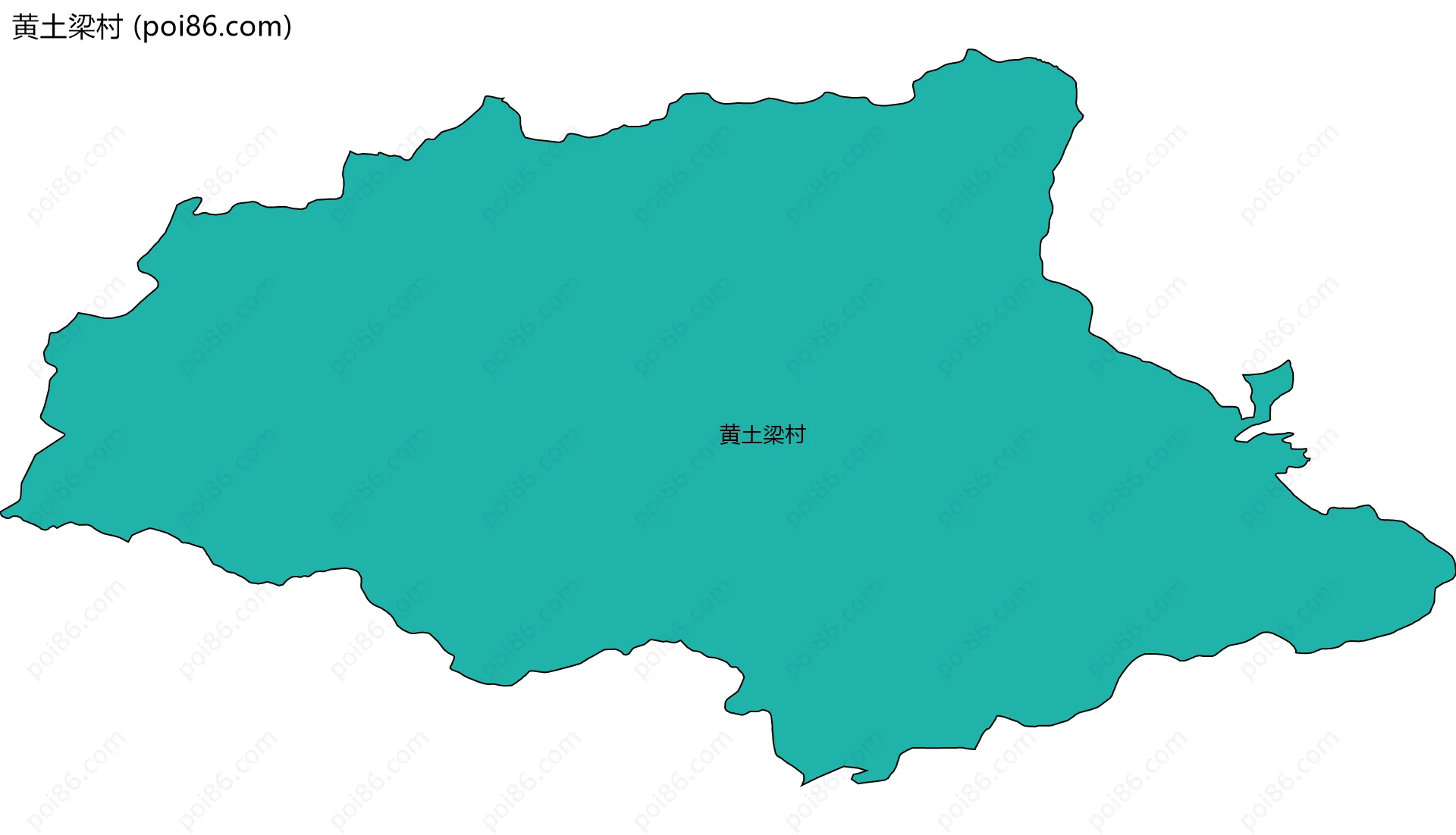 黄土梁村边界地图