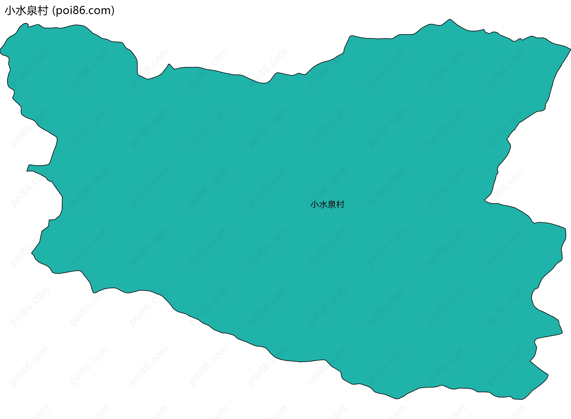 小水泉村边界地图