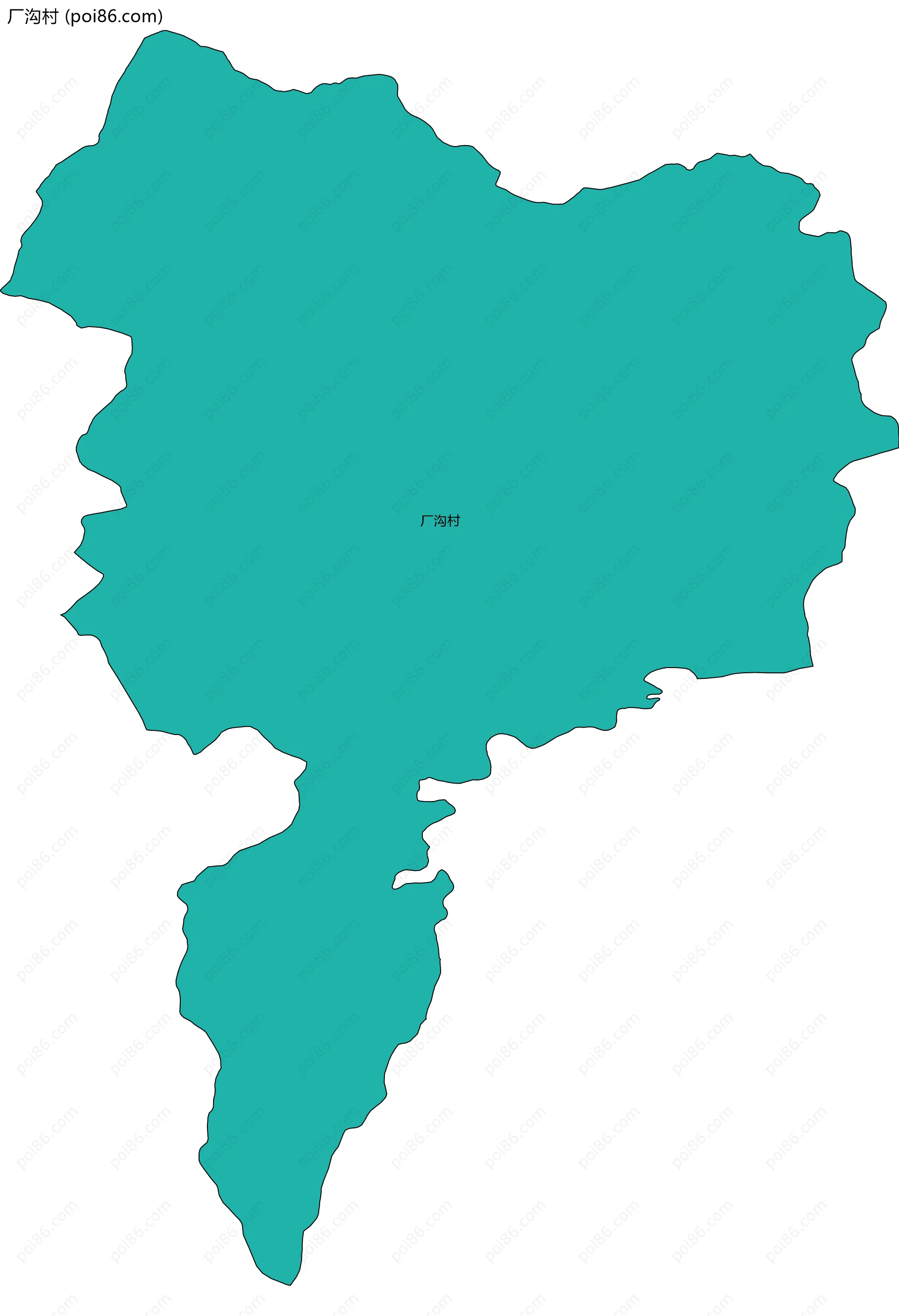 厂沟村边界地图