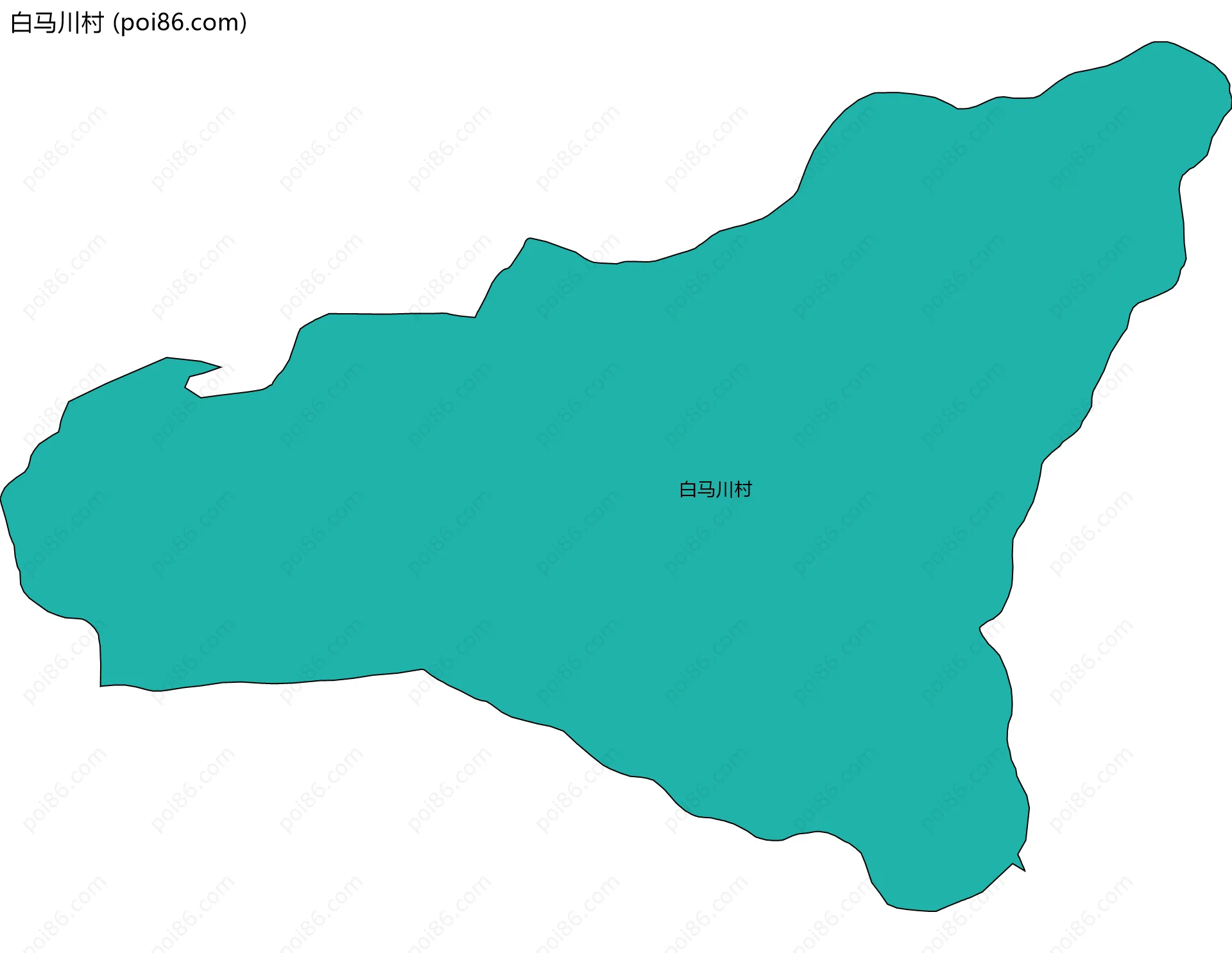白马川村边界地图