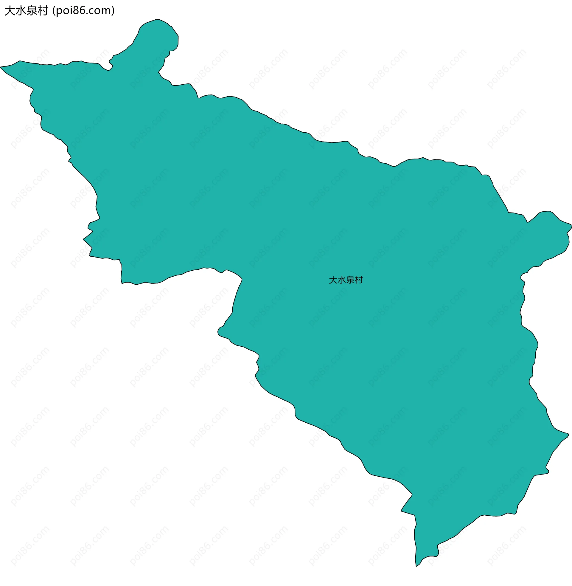 大水泉村边界地图