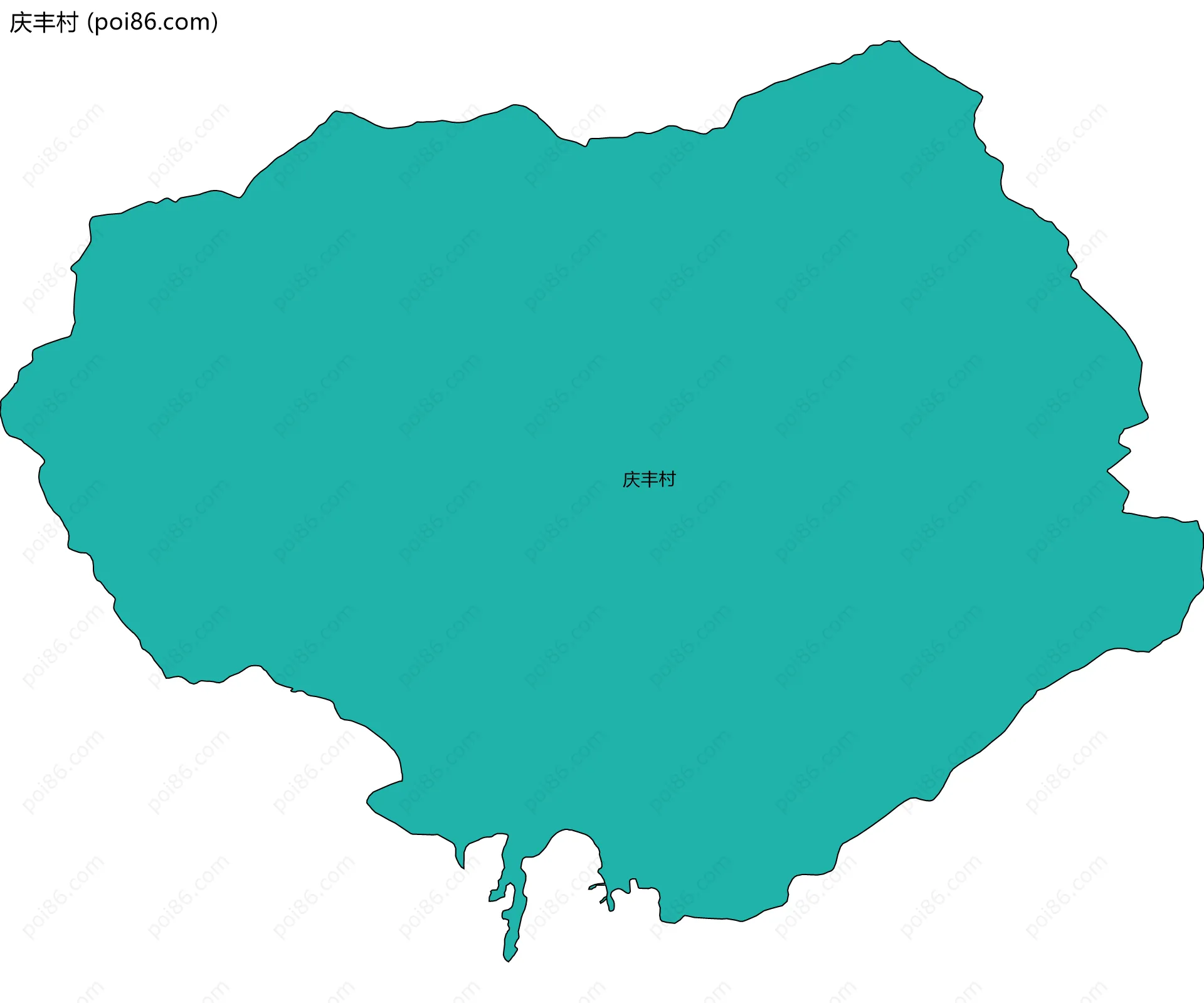 庆丰村边界地图