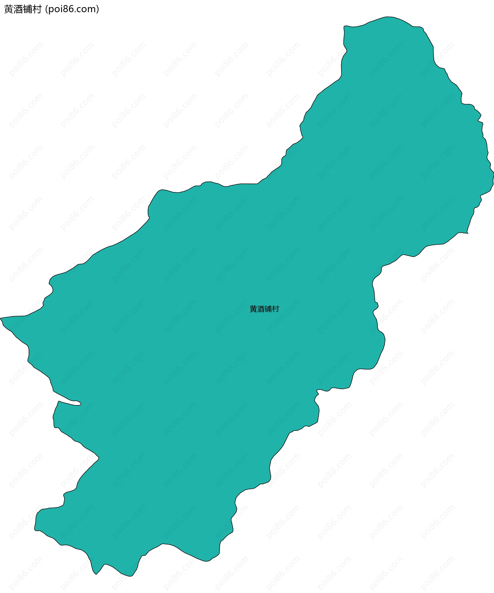 黄酒铺村边界地图