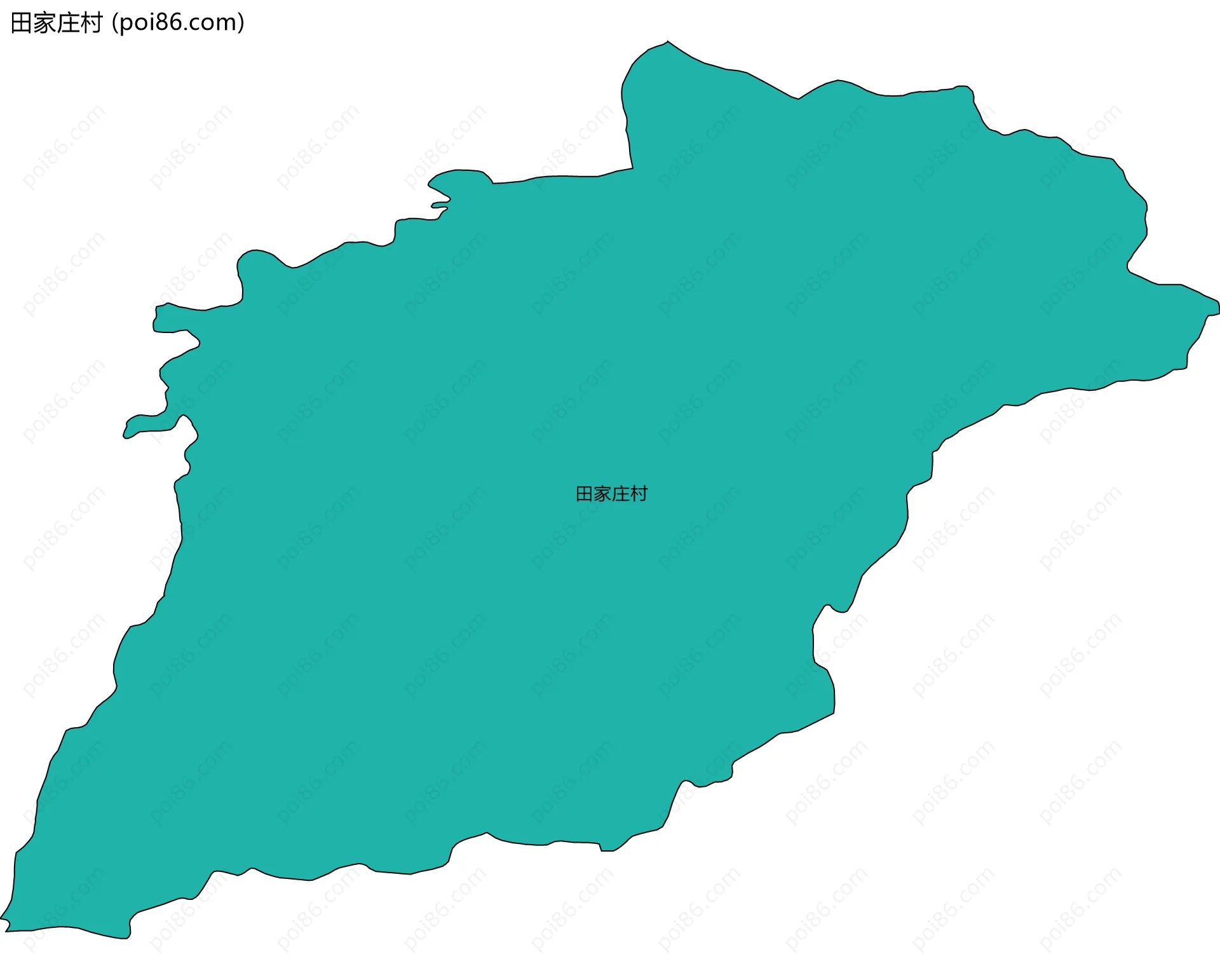 田家庄村边界地图
