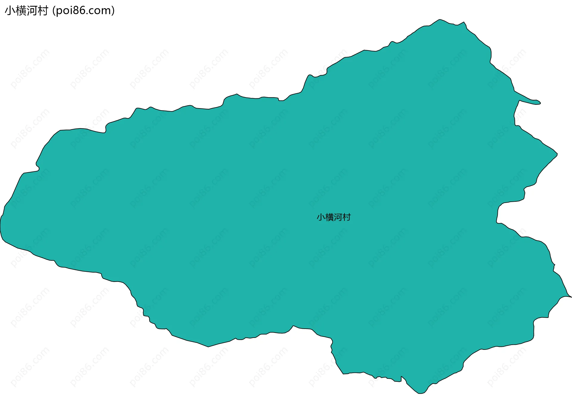 小横河村边界地图