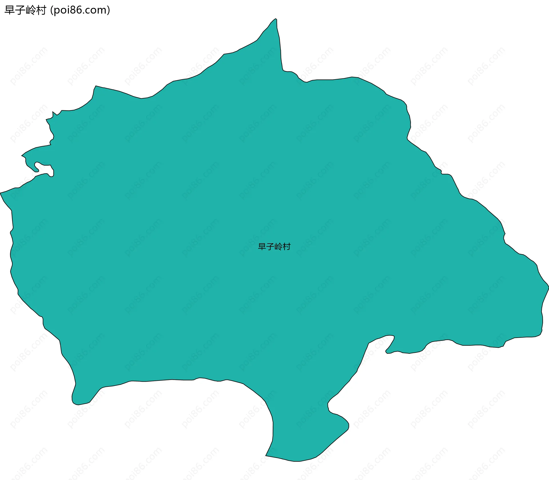 早子岭村边界地图